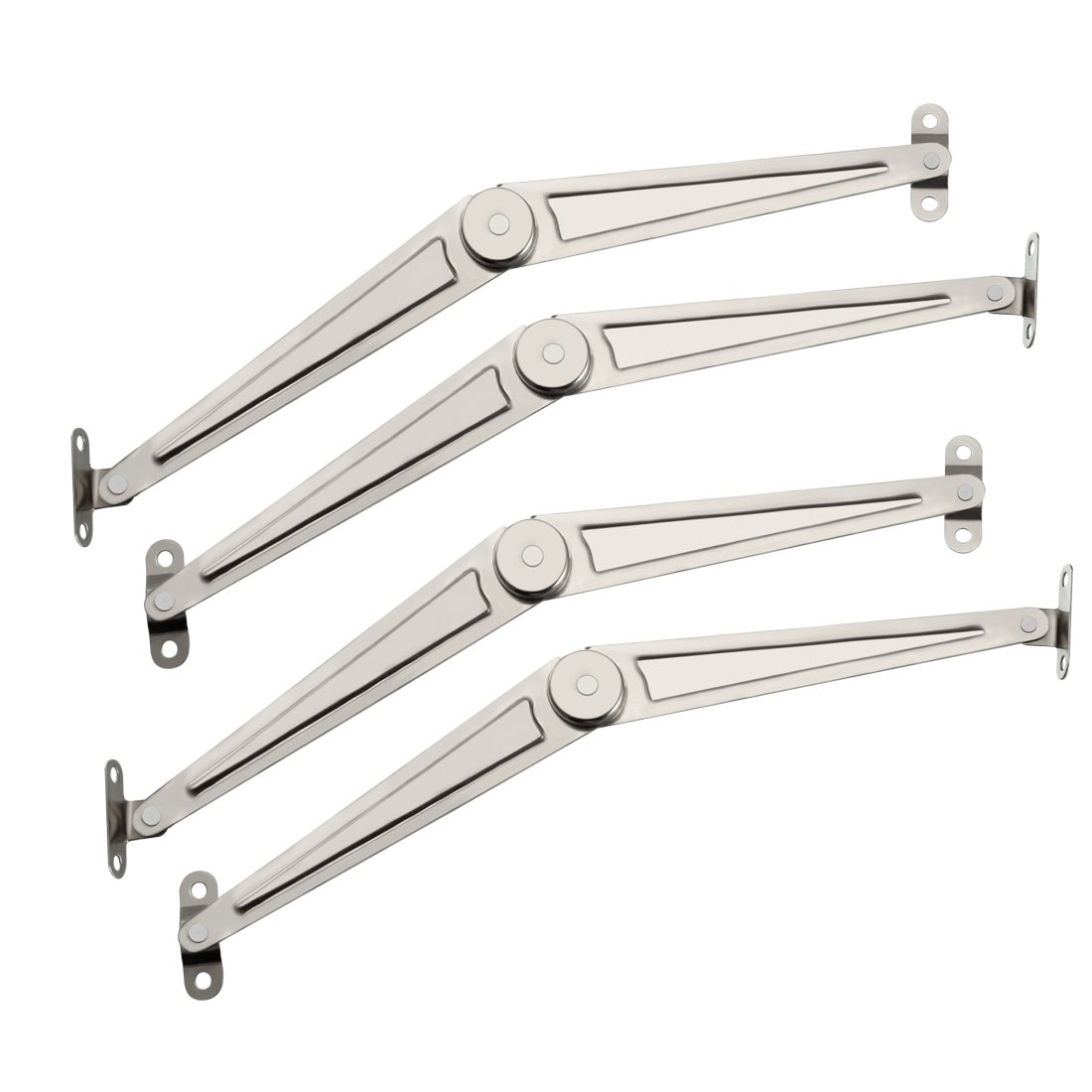 Unique Bargains 2 Pairs Lid Support Hinge 10-Inch 1.5mm Material Thickness Lid Stay with Soft Close