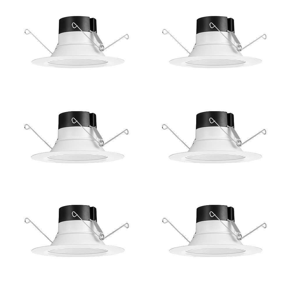 Juno 65BEMWHLSWW5CP6M2 Retrofit Matte White 5-in or 6-in 1200 -Lumens Switchable Round Dimmable LED Wet rated Recessed Downlight 6 -Pack