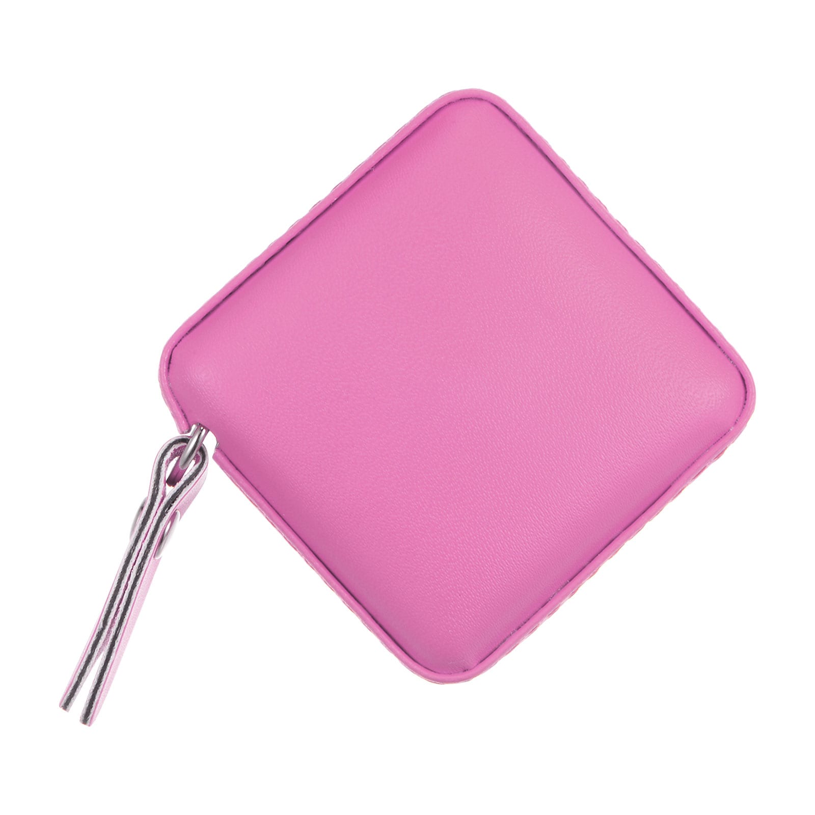 Harfington Square Retractable Measuring Tape 150cm/60-inch Soft Leather Case Tailors Tape Measure Pocket Size for Body Fabric Sewing Measurements Magenta #S25112701UX6109