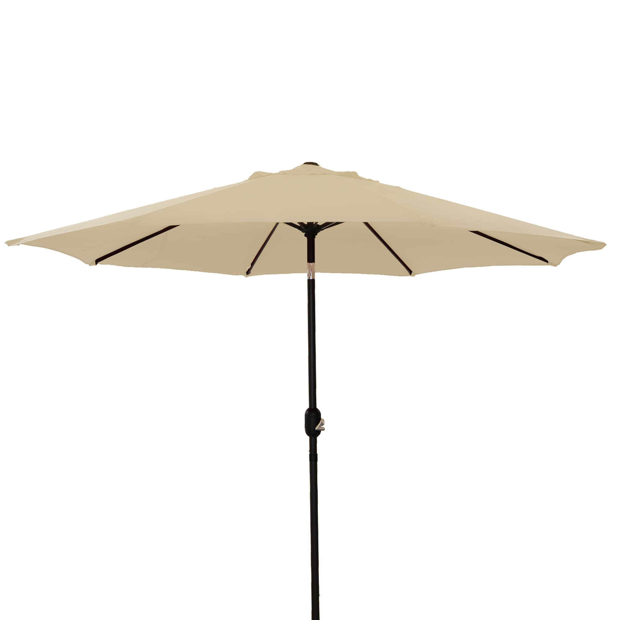CASAINC EDWF9009 9-ft Aluminum Tan Crank Garden Patio Umbrella