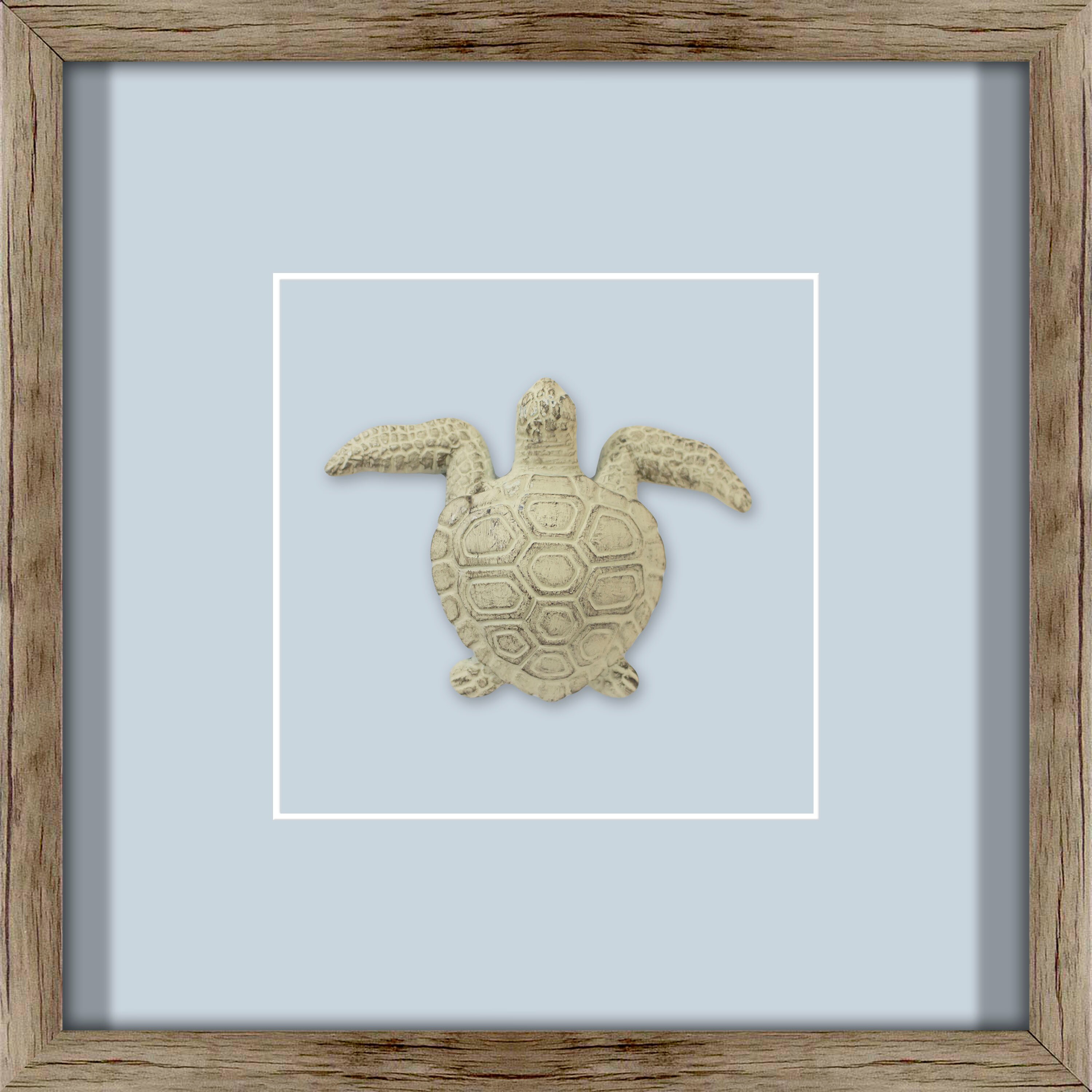  1509-8031LOW Light Brown Framed 10-in H x 10-in W Animals Shadow Box