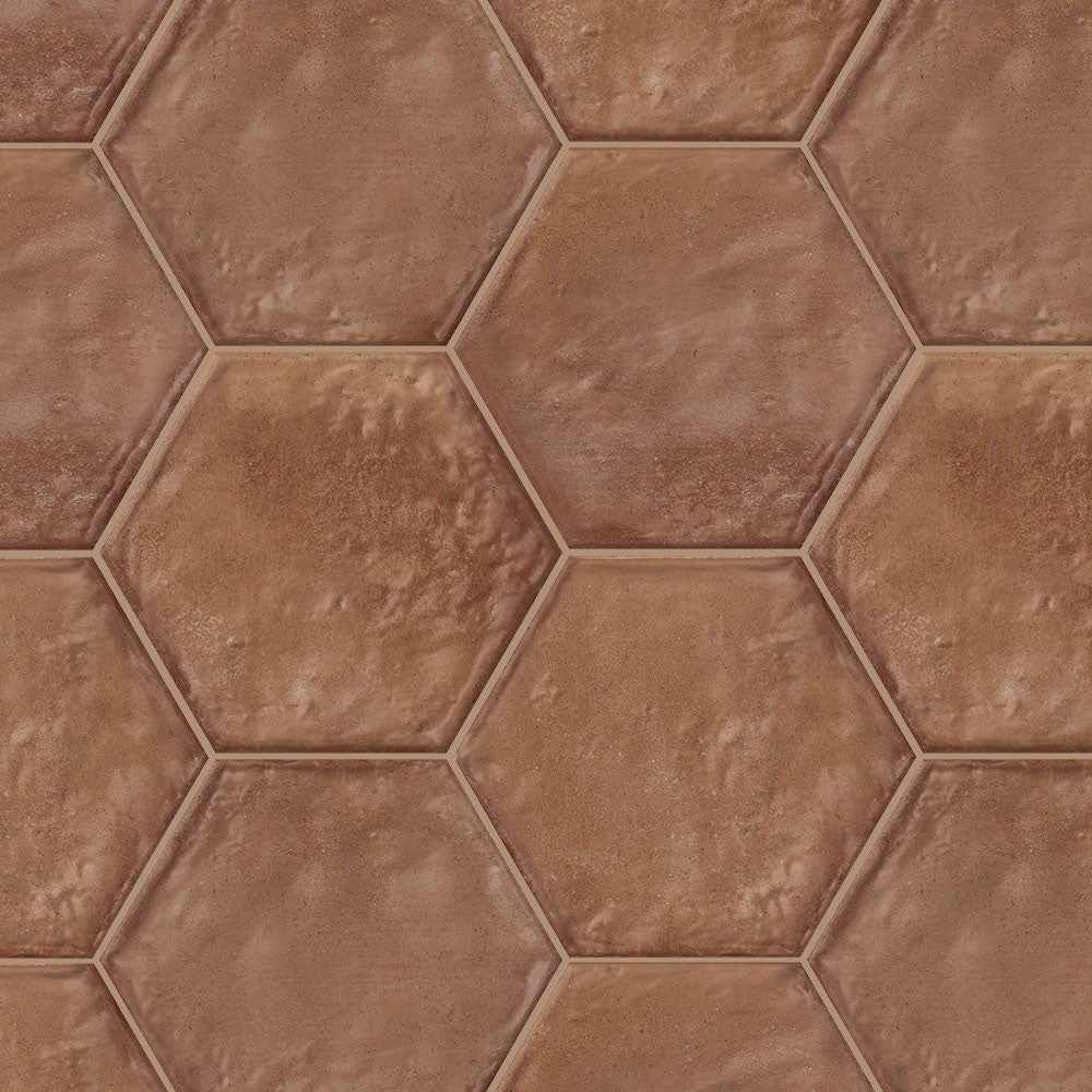 Tilefy Autumn Essentials 7x8 Hexagon Terracotta Tile (4.94 sq ft Carton)