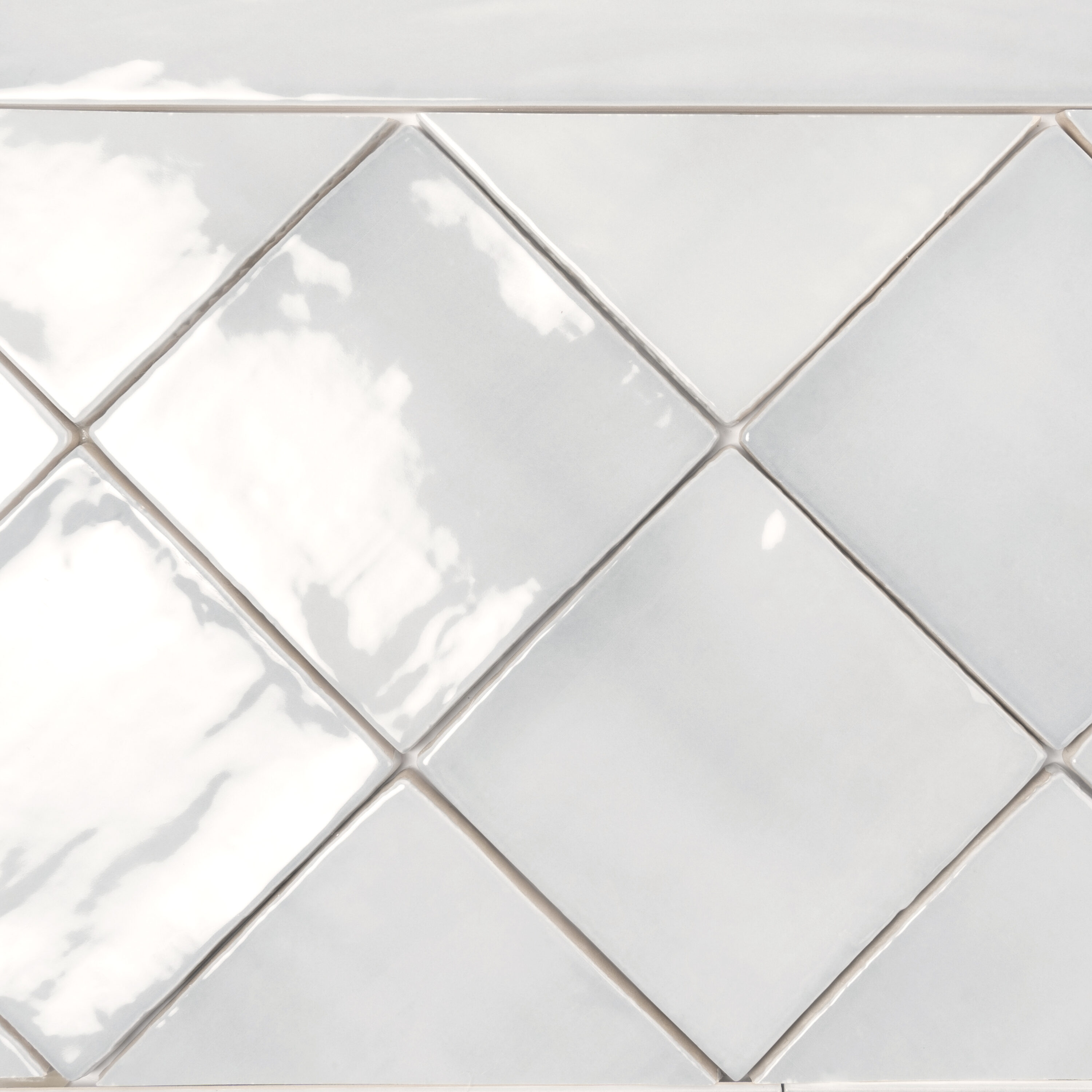 Silken 3.94" Gray Glossy Ceramic Square Wall and Floor Tile