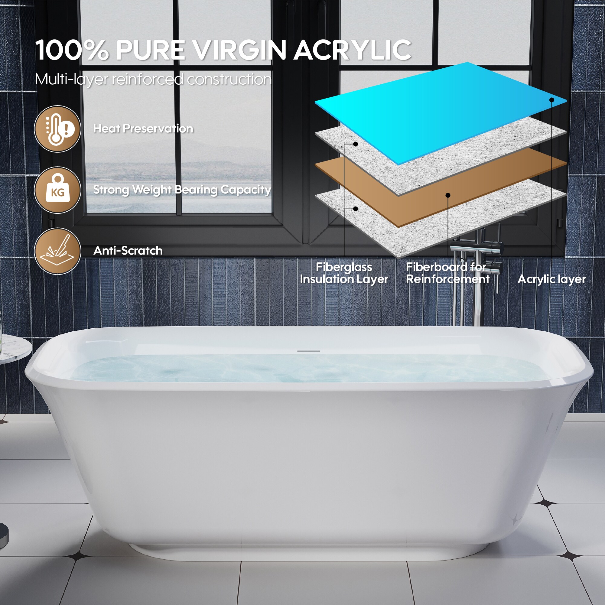 WELLFOR BA-139010 bathtubs - View #10