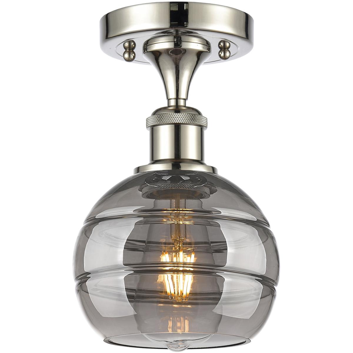 Innovations Lighting  516-1C-PN-G556-6SM Ballston Rochester Semi-Flush Mount Polished Nickel