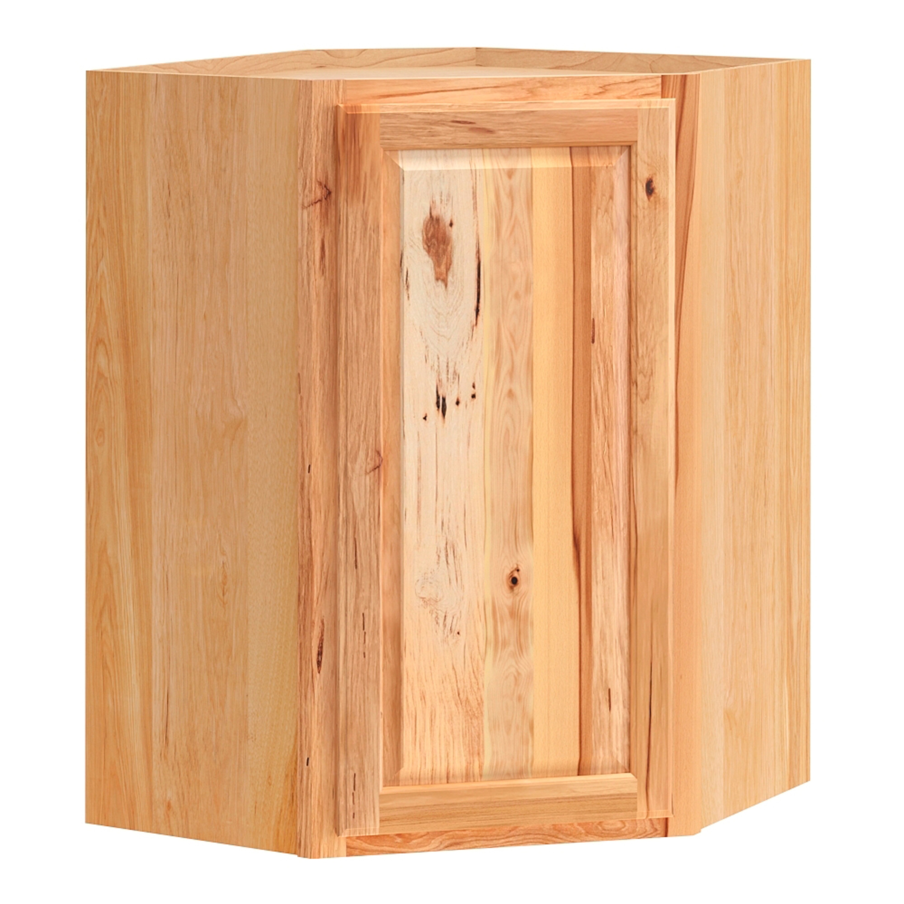 Diamond NOW 28E DC2436R Denver 12-in W x 36-in H x 24-in D Natural Rustic Hickory Diagonal Corner wall Fully assembled Cabinet (Raised Panel Square)