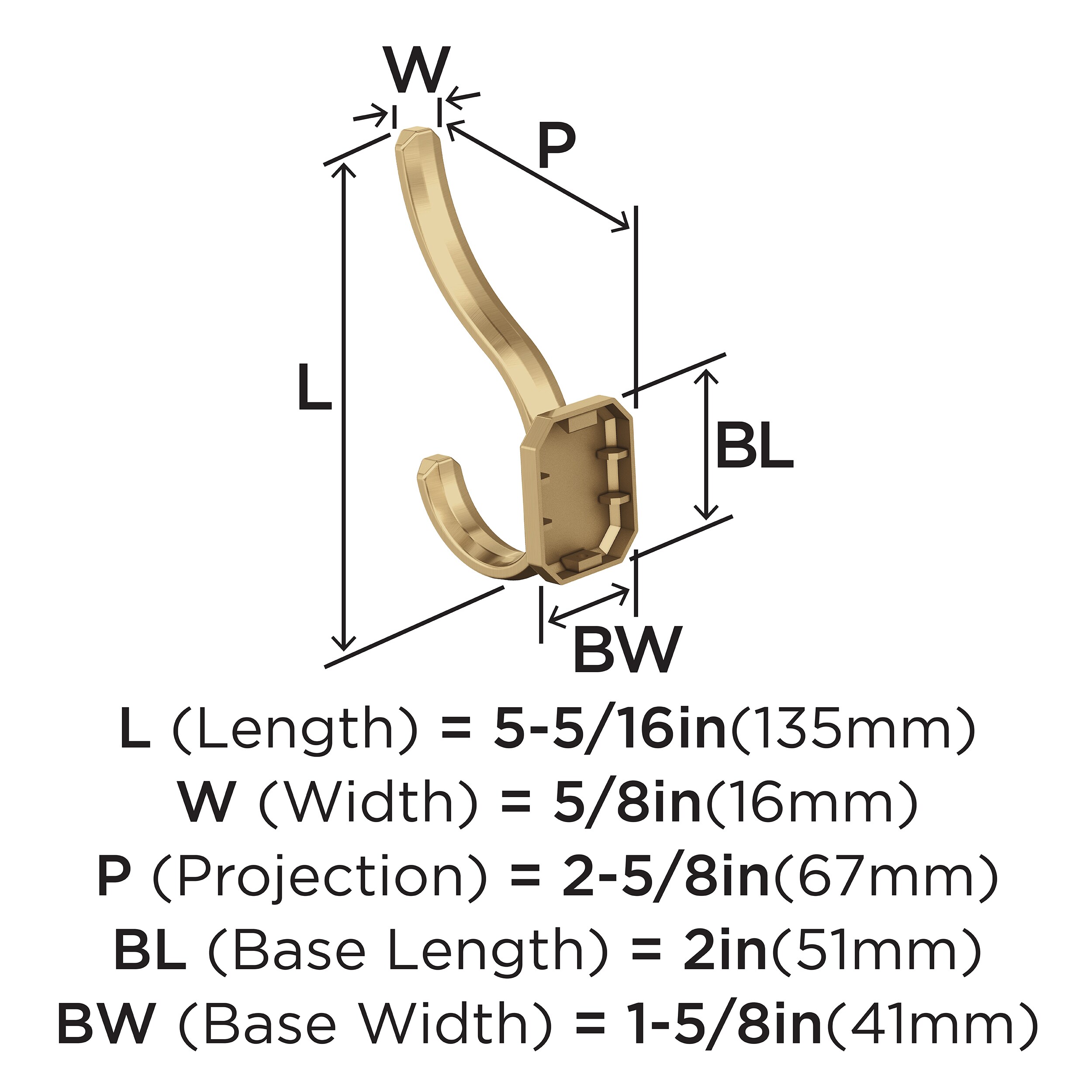 Amerock HBX36693CZ Decorative-Wall-Hooks - View #4