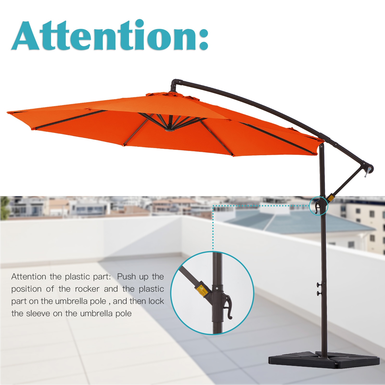 JEAREY JE-SXJS+DDSD-10FT-OR Umbrellas-2 - View #4