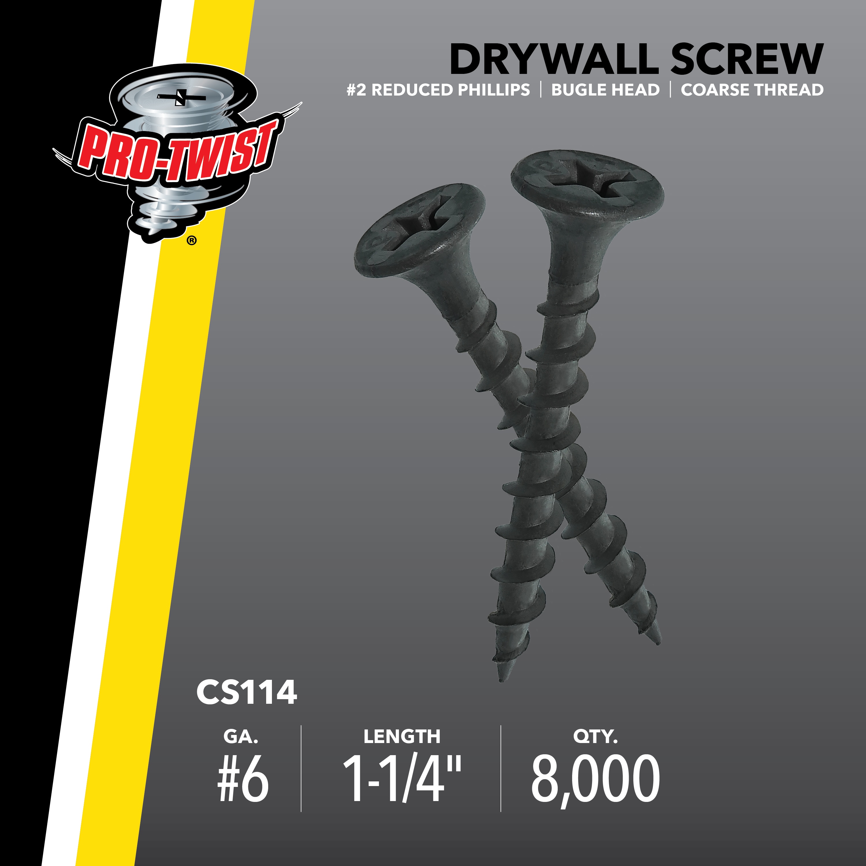 Pro-Twist CS114 Drywall-Screws - View #6