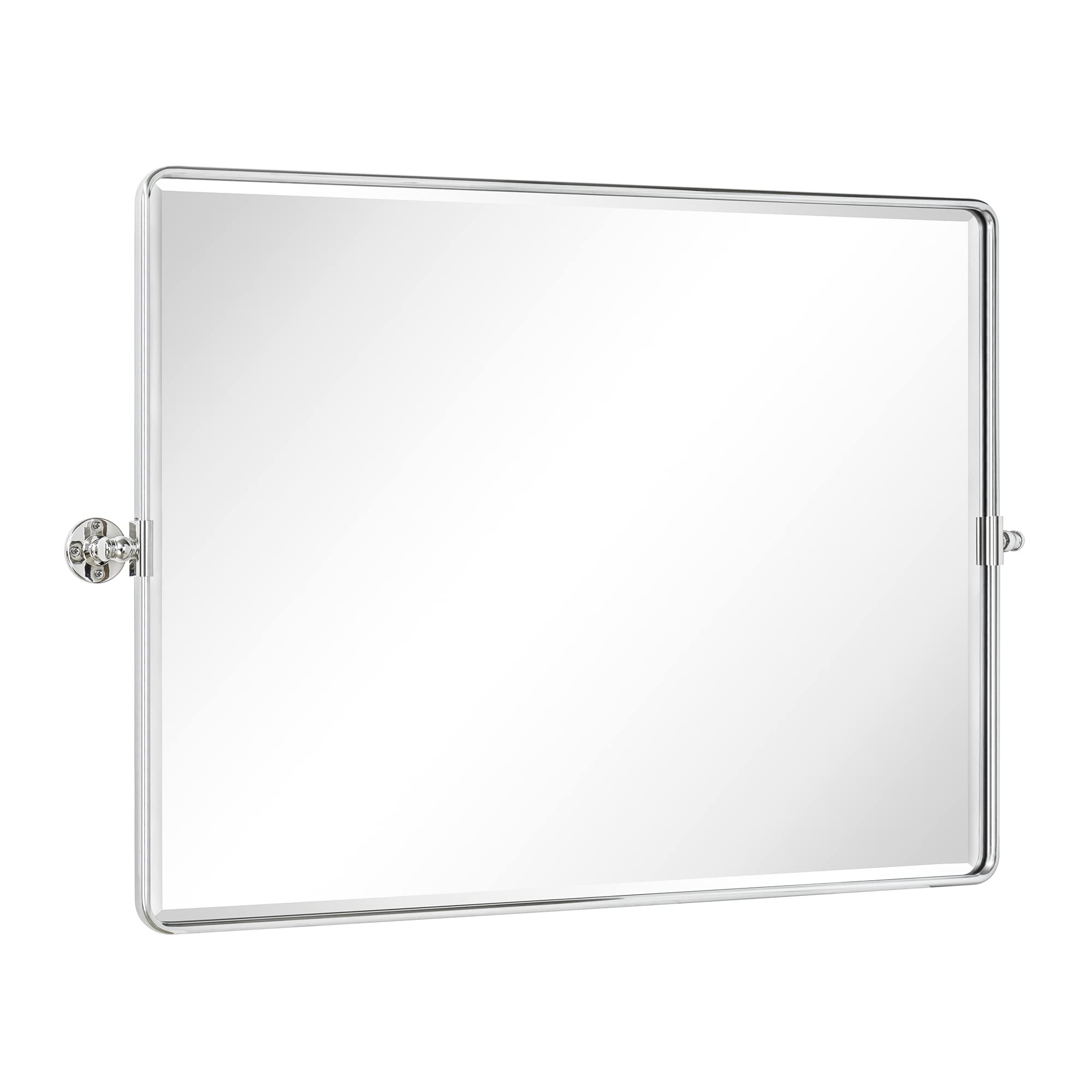 TEHOME GC-00458 40-Inches x 30-Inches Beveled Rectangle Tilting Bathroom Vanity Mirror ( Chrome )