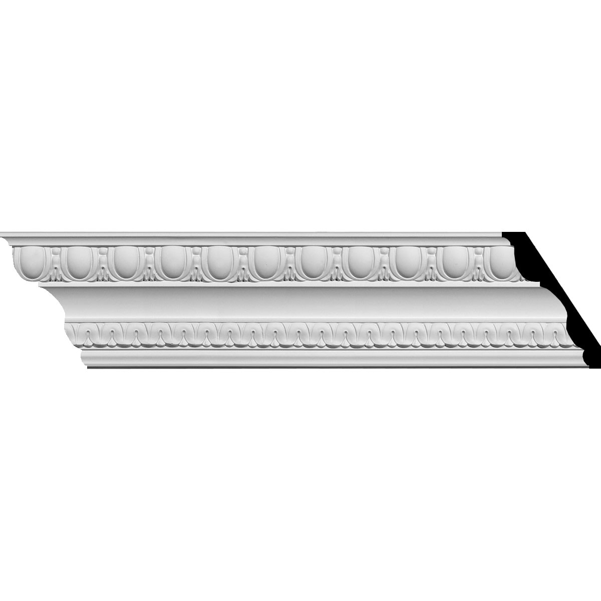 Bedford Egg and Dart White Urethane Crown Moulding