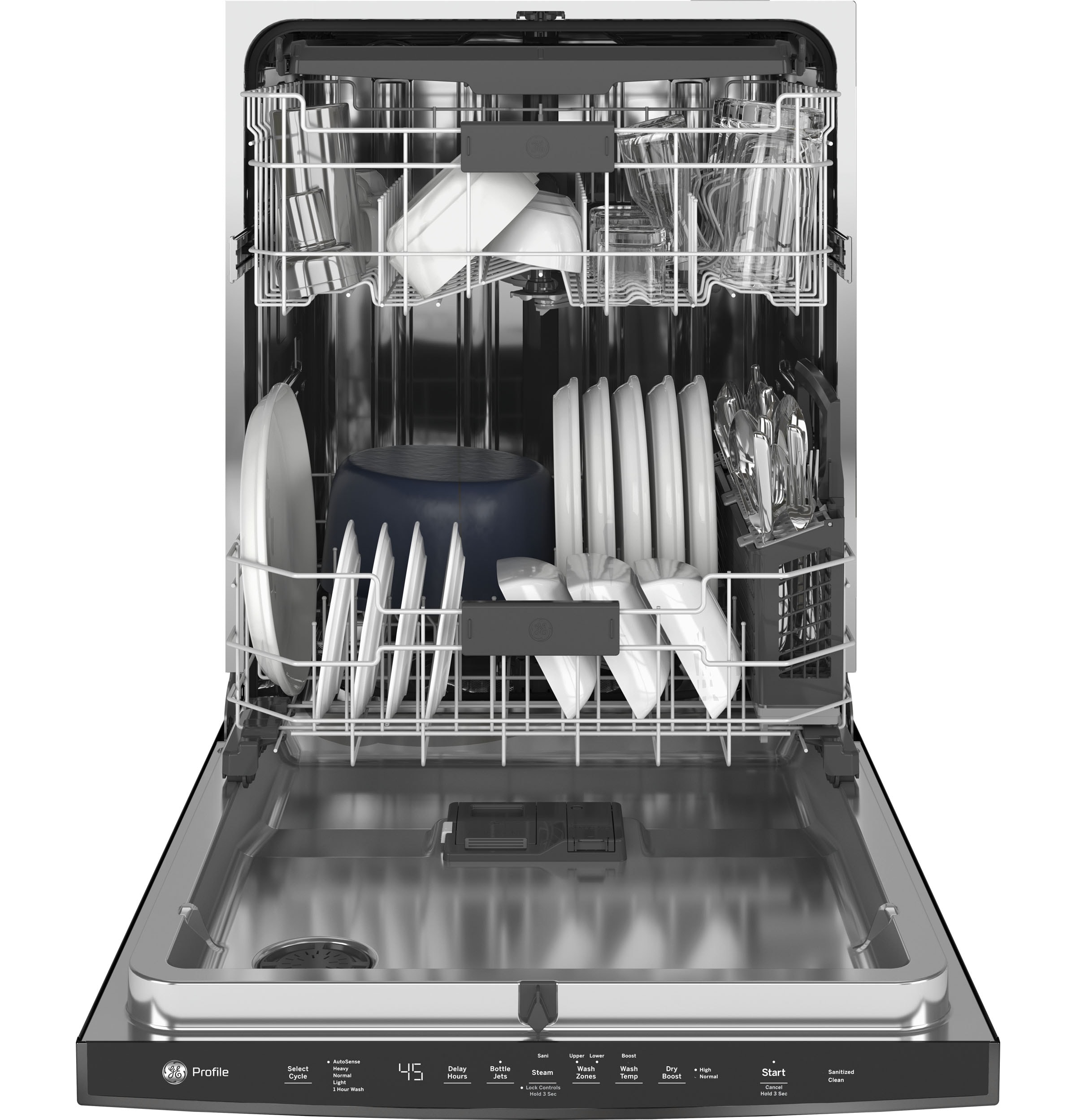 Ge profile deals dishwasher black stainless