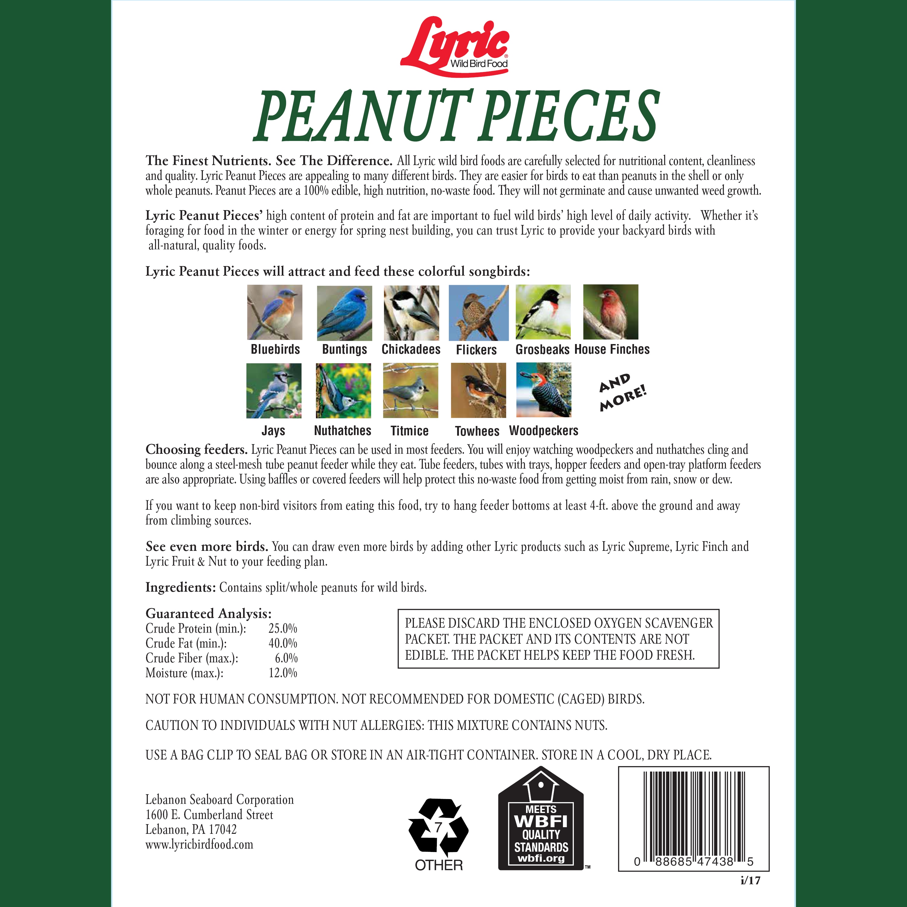 lyric peanut pieces 15 lb