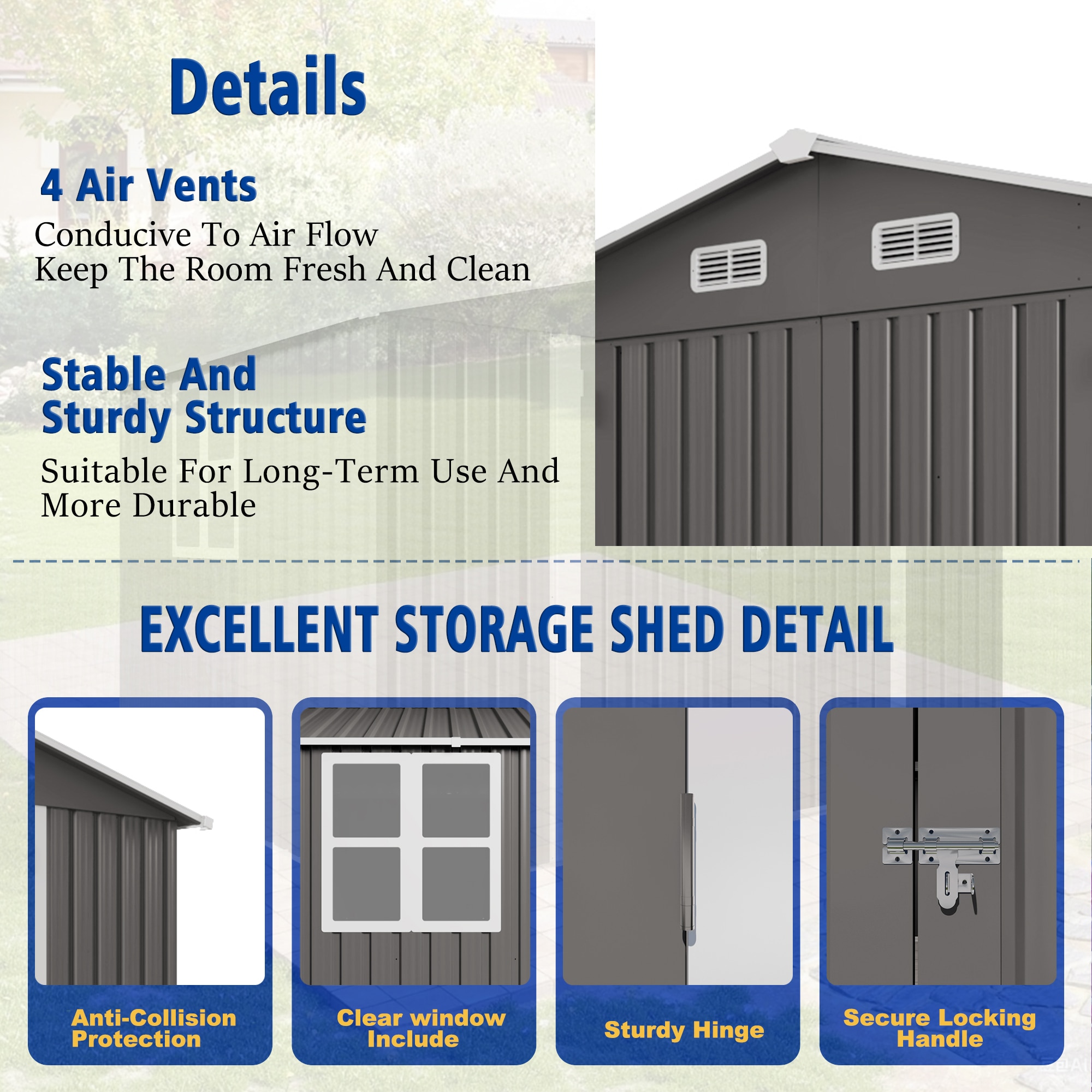 Mondawe MD-W291100002 Metal-Storage-Buildings-Sheds - View #7