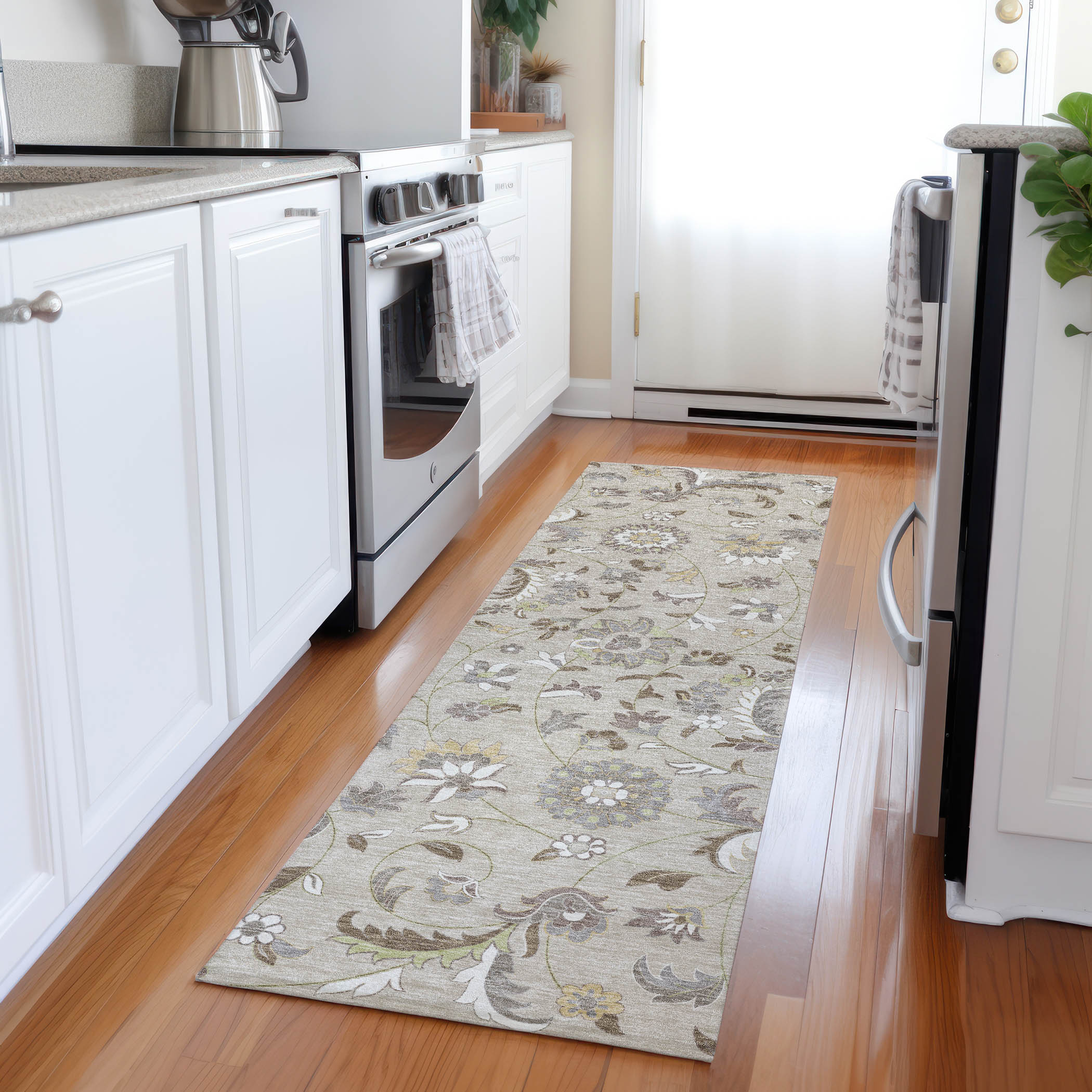 Addison Rugs ACN1006BG2X8 Chantille ACN1006BG 2 x 7 (ft) Polyester Beige Rectangular Indoor/Outdoor Geometric Machine washable Runner rug
