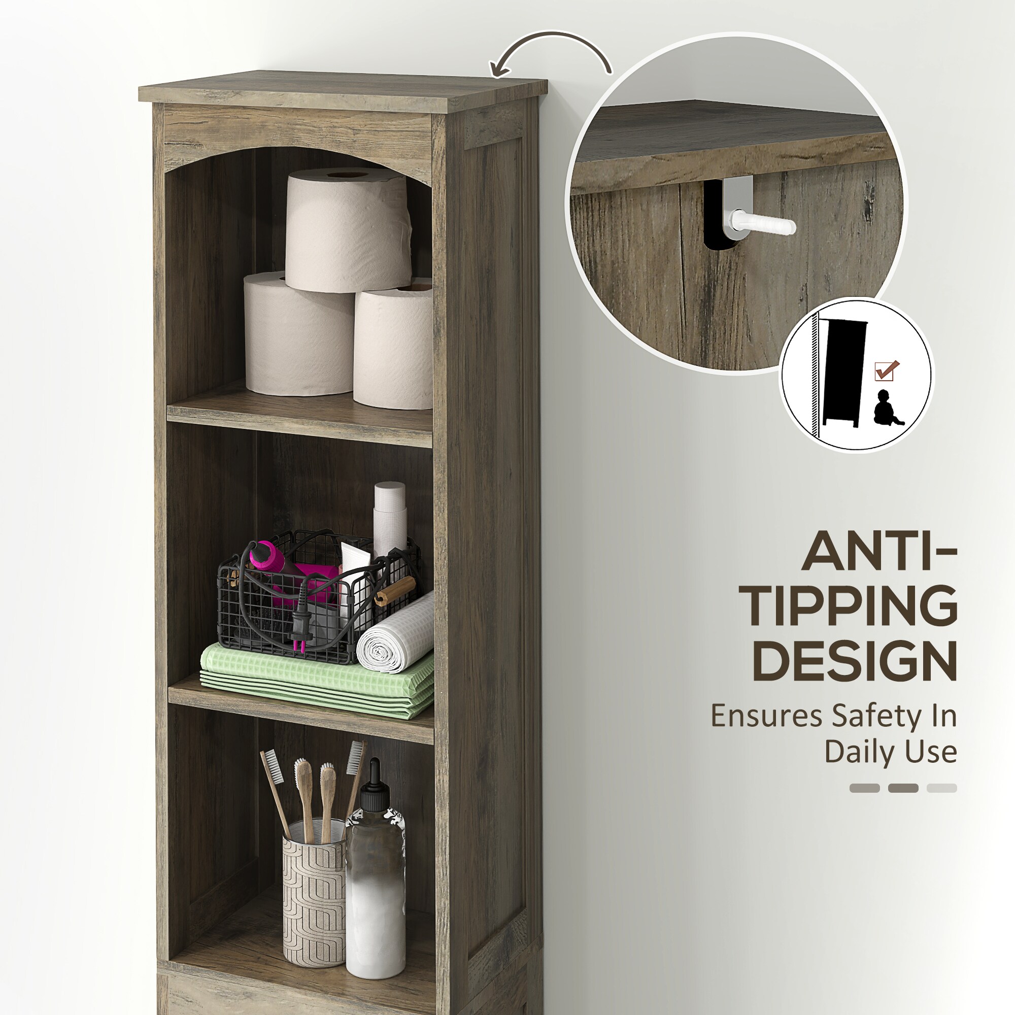 HomCom 834-792V80LG Linen-Cabinets - View #8
