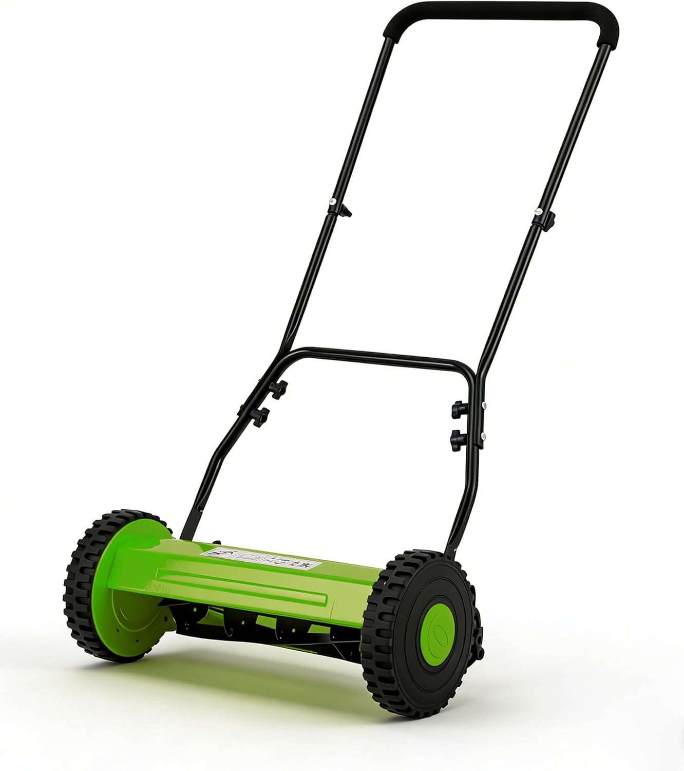 GAOMON - 16 Inch Green Q235 Steel Push Manual Lawn Mower without Grass Catcher Bag Hand Push Gras...