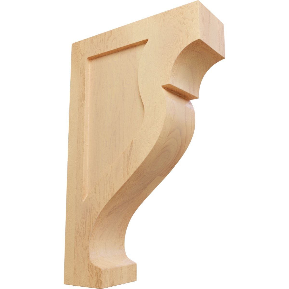 Ekena Millwork CORW02X05X08RKRO 1-3/4-in x 5-in x 8-in Finished Red oak Wood Paintable/Stainable Corbel