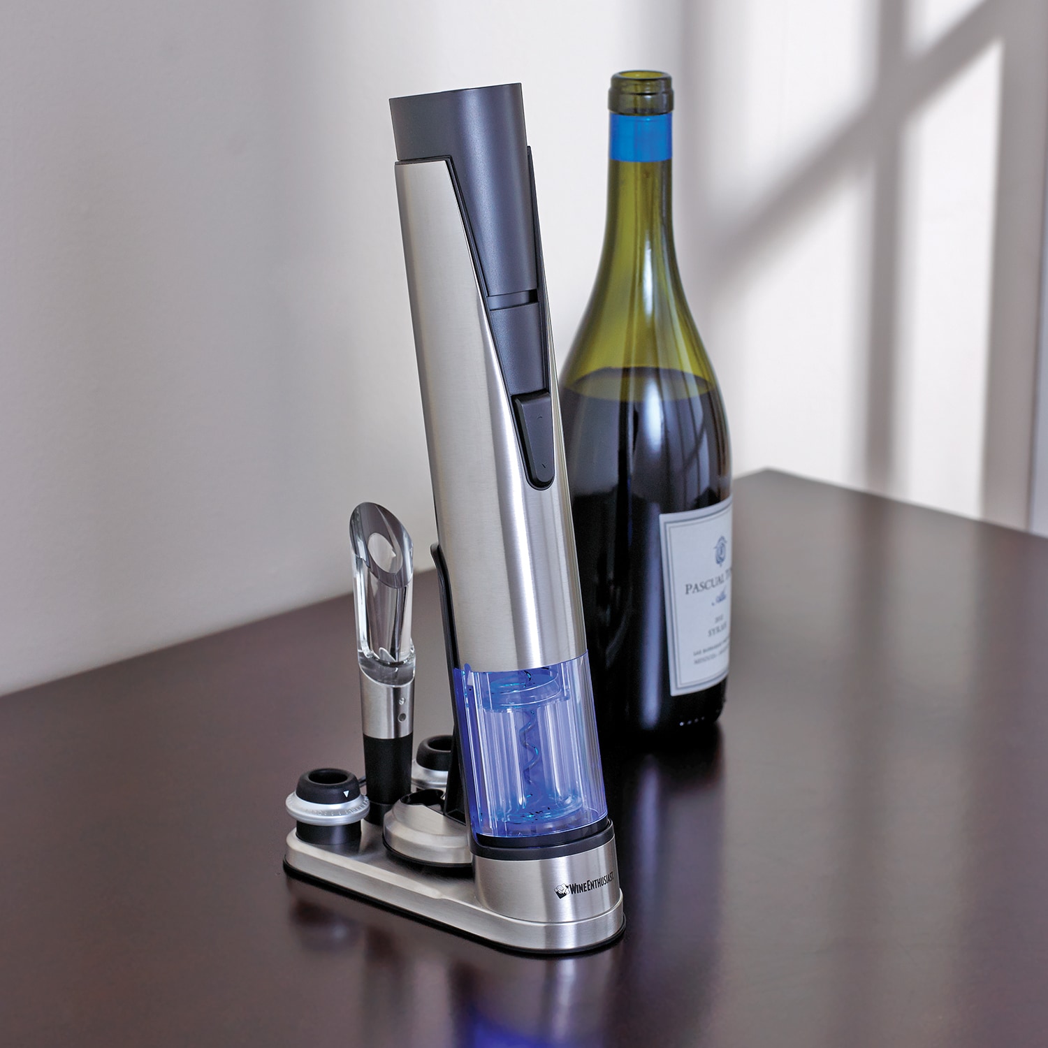Electric Blue 1 Automatic Wine Opener & Preserver Set