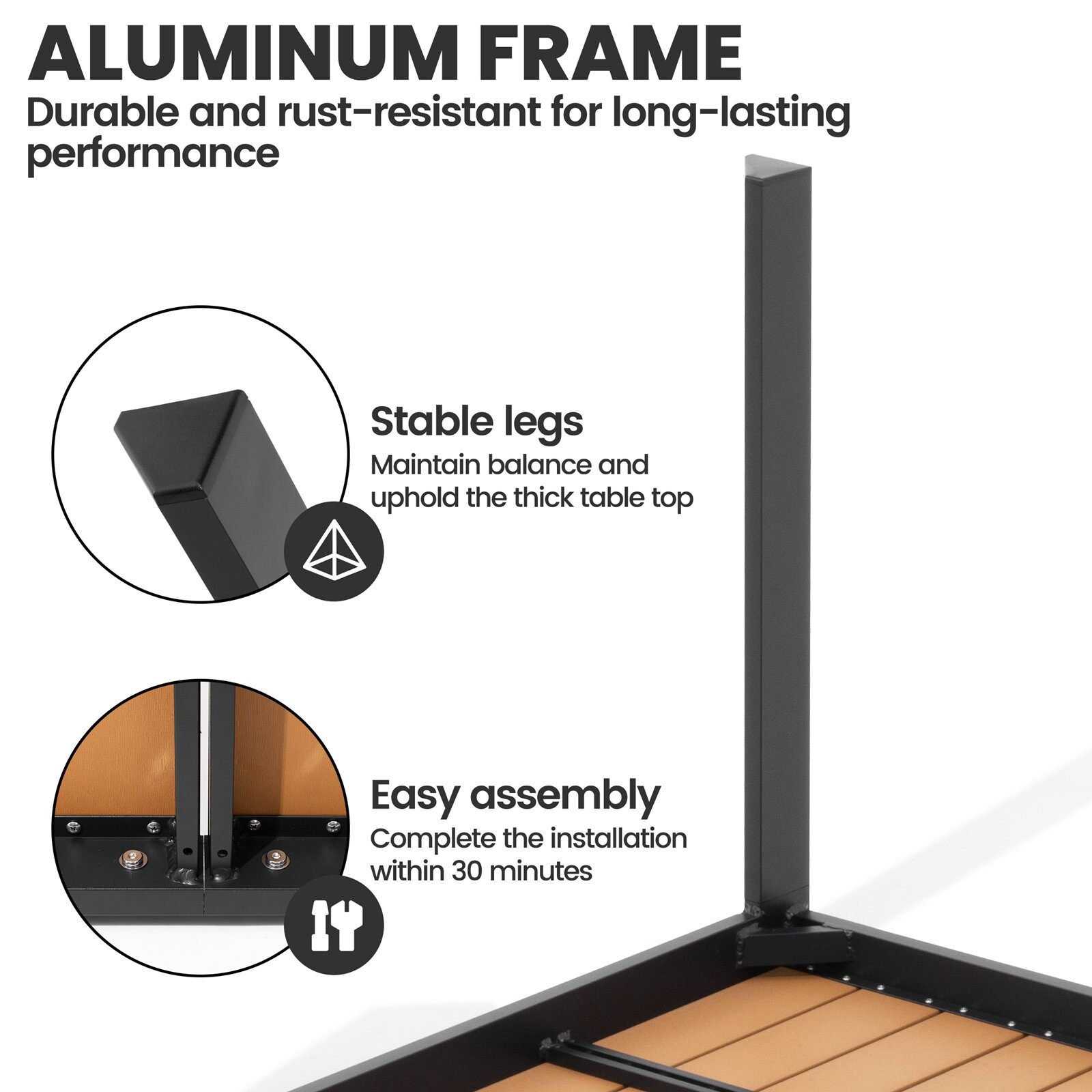 Crestlive Products CL-TB062BRN210 Patio-Tables - View #6