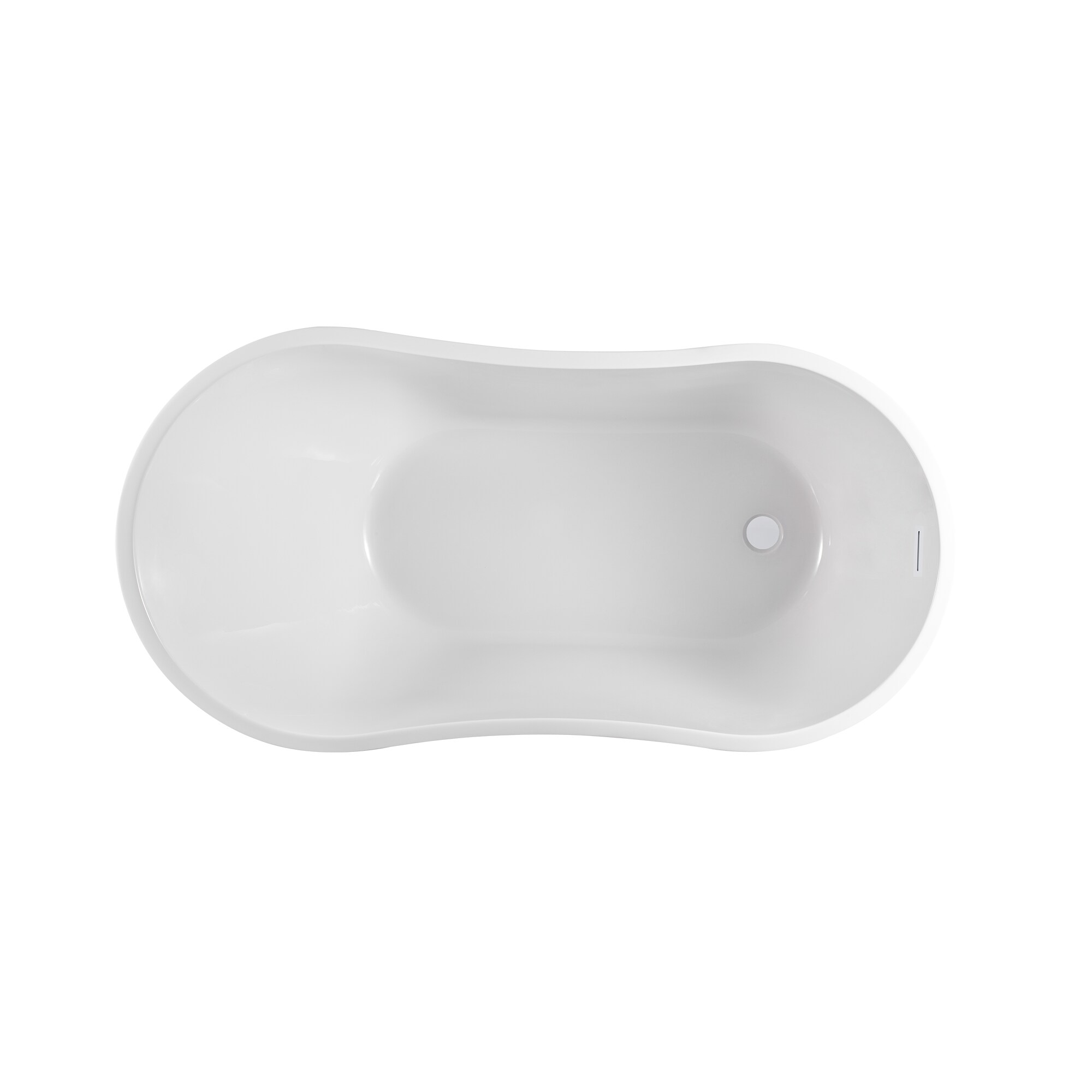 Pure White 54" x 28" Freestanding Acrylic Soaking Bathtub
