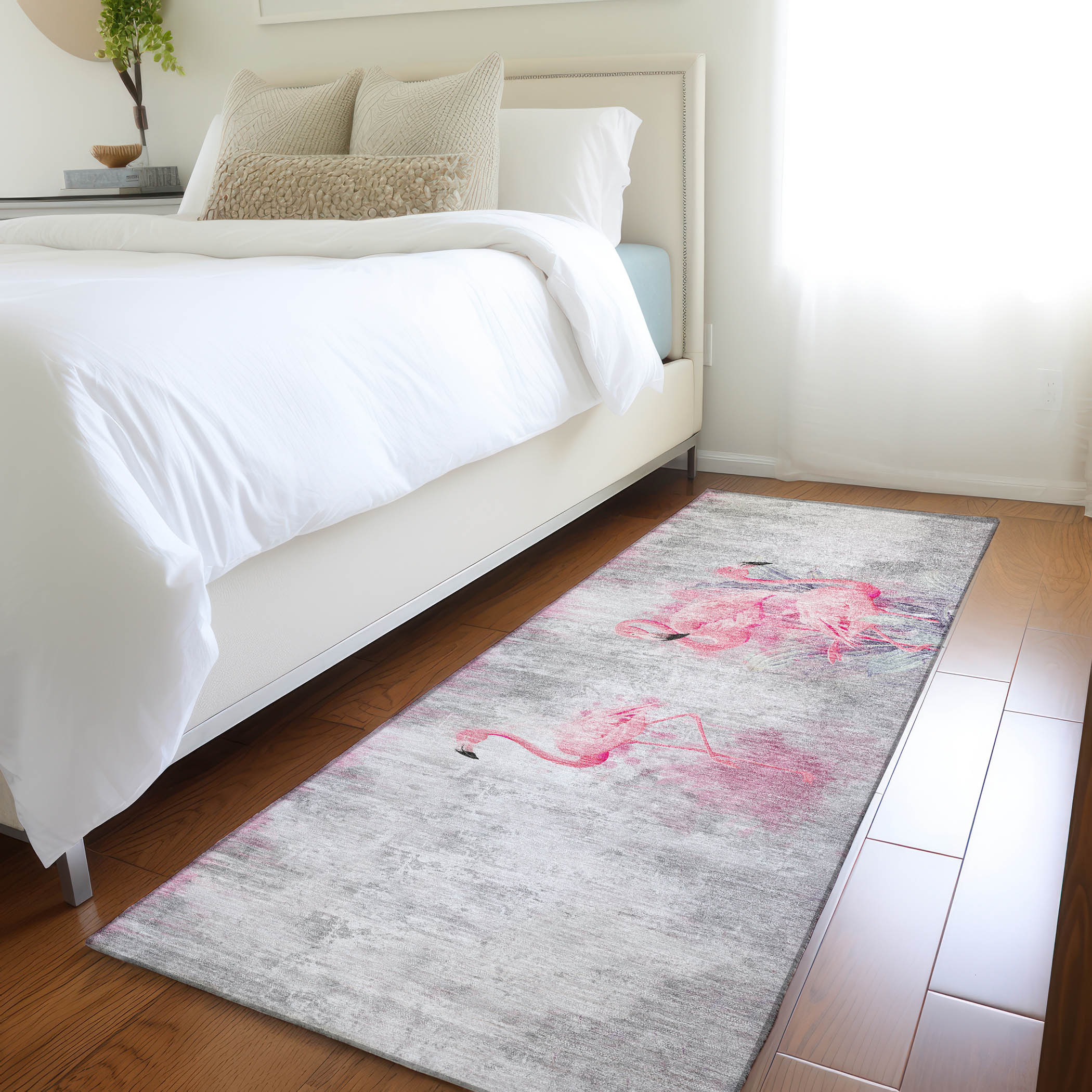 Addison Rugs AMF197PI2X8 Mayfield AMF197PI 2 x 7 (ft) Loomed Polyester Pink Rectangular Indoor Geometric Machine washable Area rug