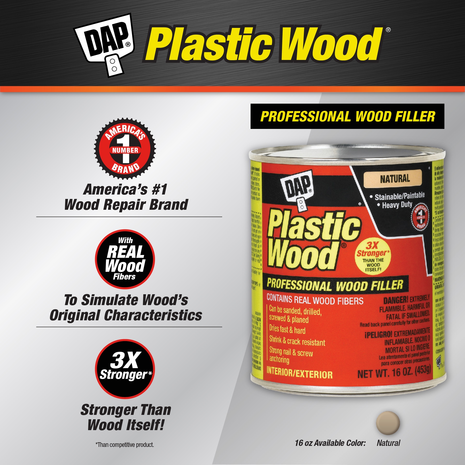 DAP Plastic Wood 16 oz. Natural Latex Wood Filler
