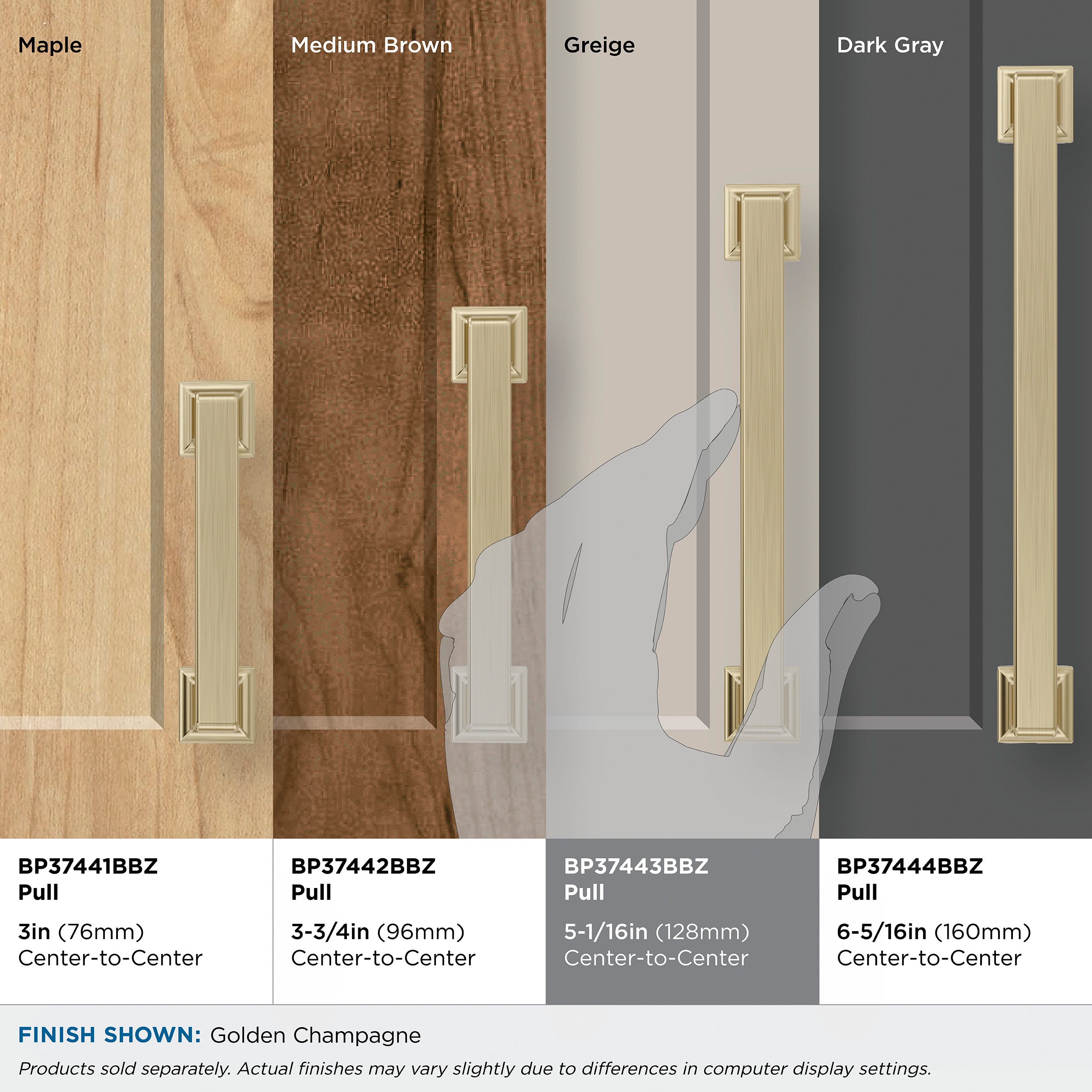Amerock BP37443BBZ Cabinet-Pulls - View #8
