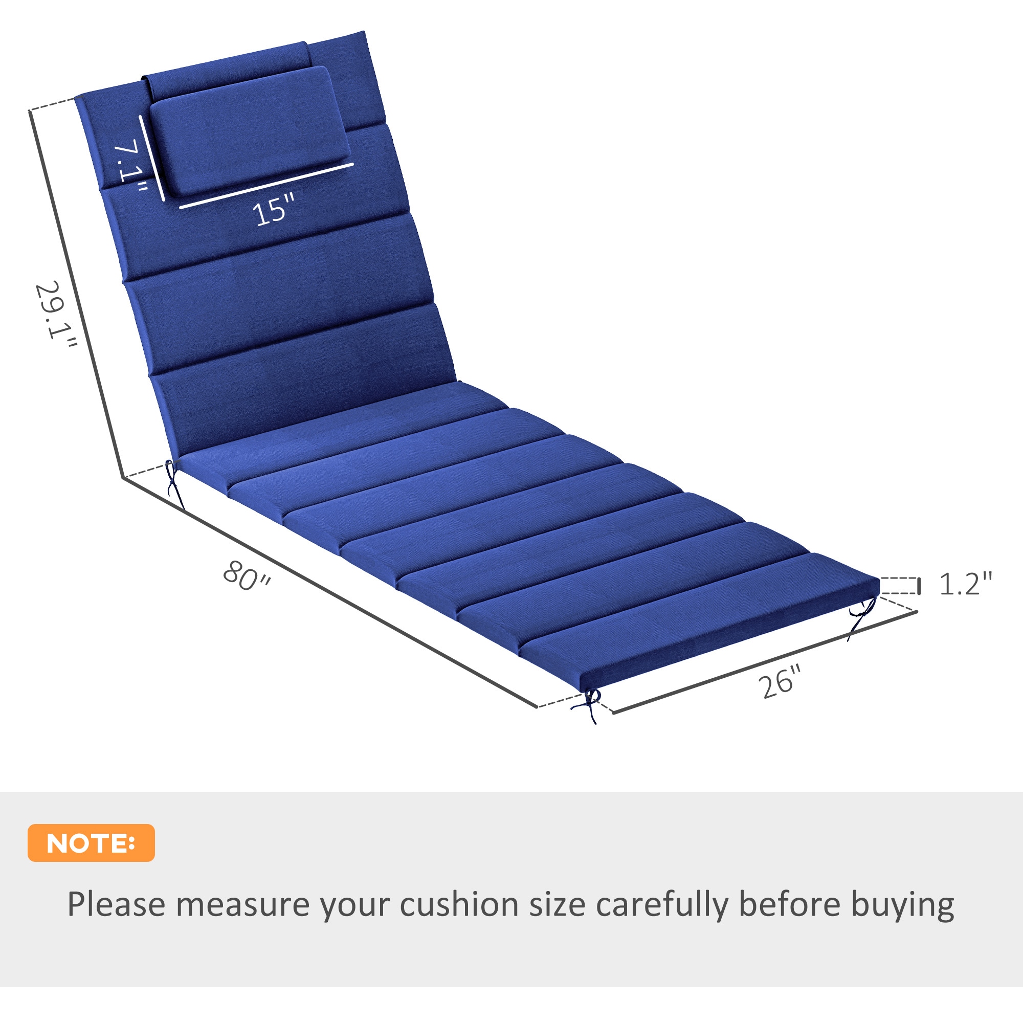 Outsunny 84G-546V00DB Patio-Furniture-Cushions - View #3