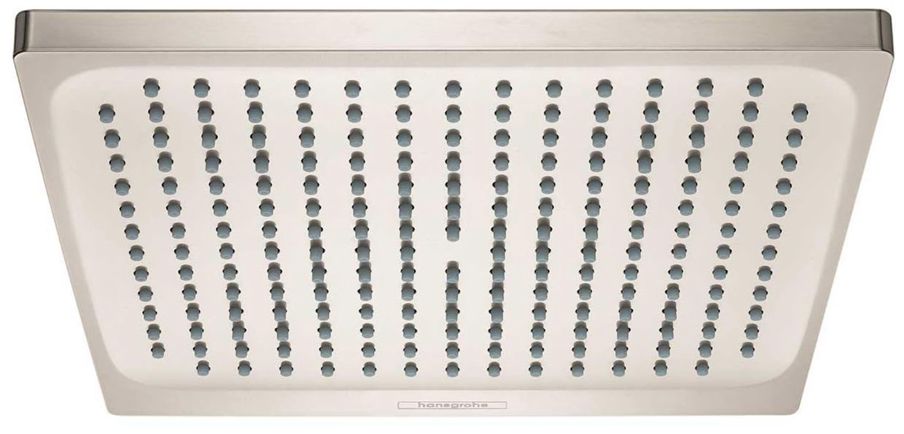 Hansgrohe 26942821 Brushed Nickel Sold separately Single function 9.5-Inches Square Shower Faucet