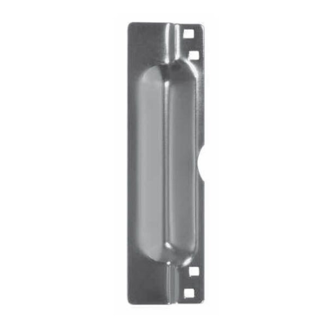 Trans-Atlantic Co Latch Guard 4.33-in H x 1.18-in Brushed Chrome Steel Outswing Commercial Door Latch Guard #GH-LG109-US26D