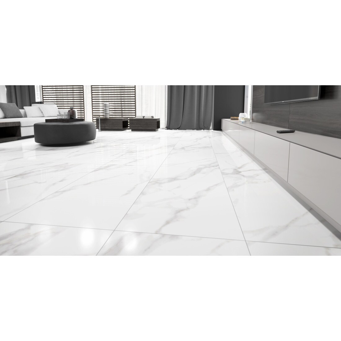Emser Serendra Luna 24-in x 48-in Polished Porcelain Stone