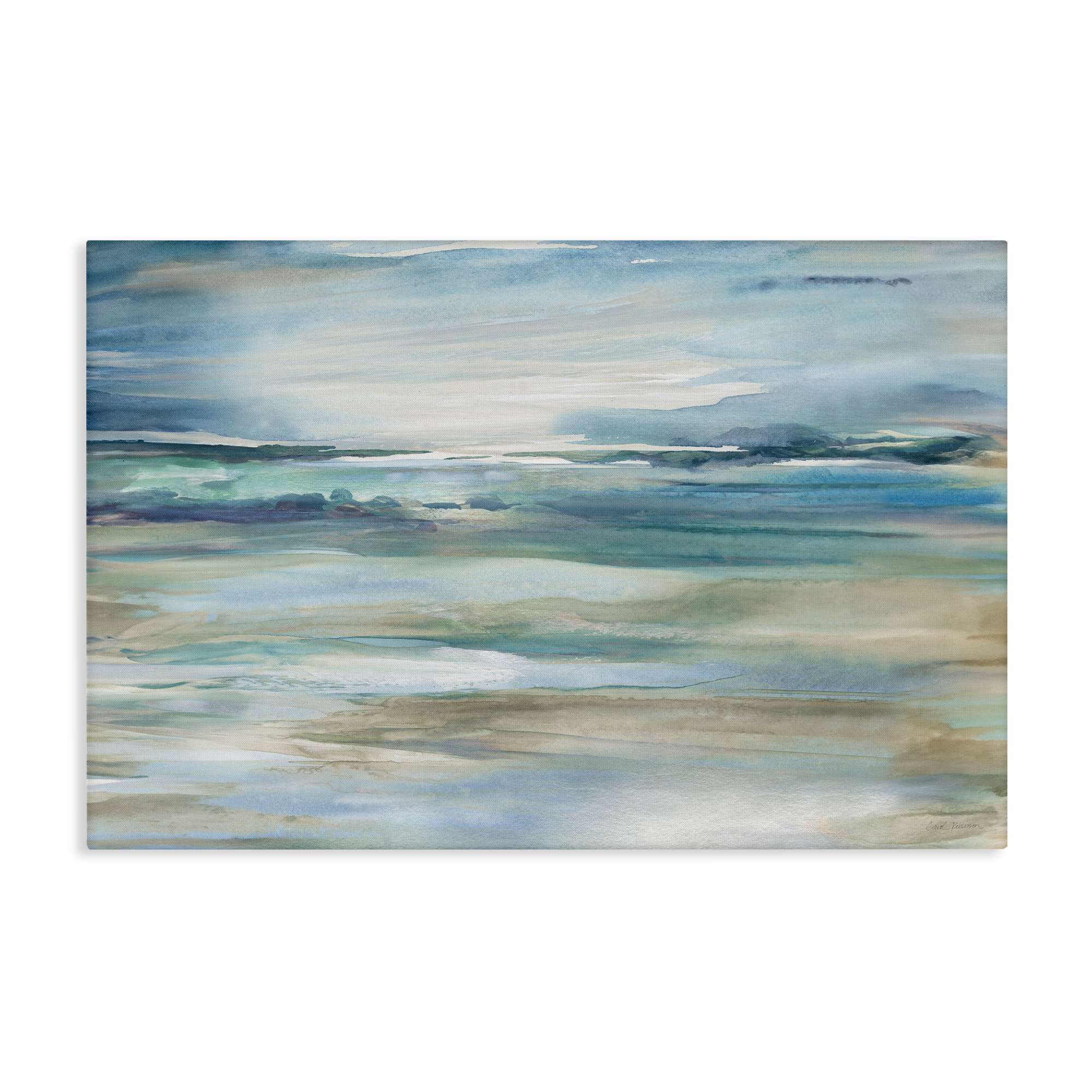 Stupell Industries BS-164-CN-16X24 Gradient Ocean Waves Canvas Wall Art By Carol Robinson 24 x 16