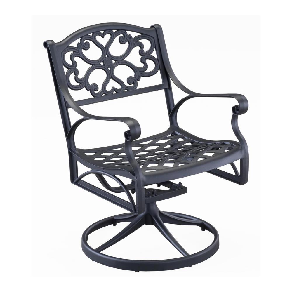 Home Styles 5554-53 Biscayne Black Aluminum Frame Swivel rocker Rocking Chair with Woven Seat