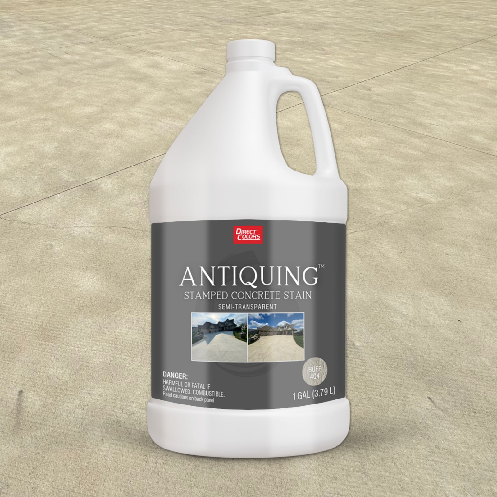 Direct Colors DC-ANS-404-1GAL Antiquing Stamped Concrete Stain Buff Solvent-based Ready-to-use Concrete stain ( 1-gallon )