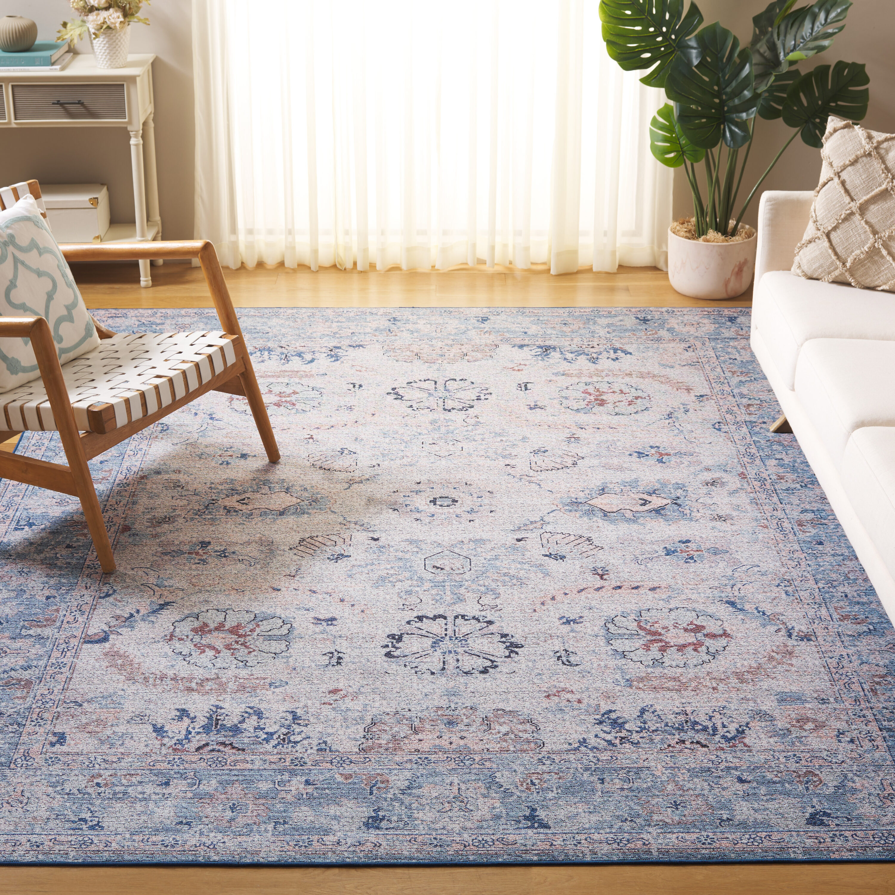 Safavieh TSN908M-9 Tucson 908M Blue Beige 9ft x 12ft Traditional Rug
