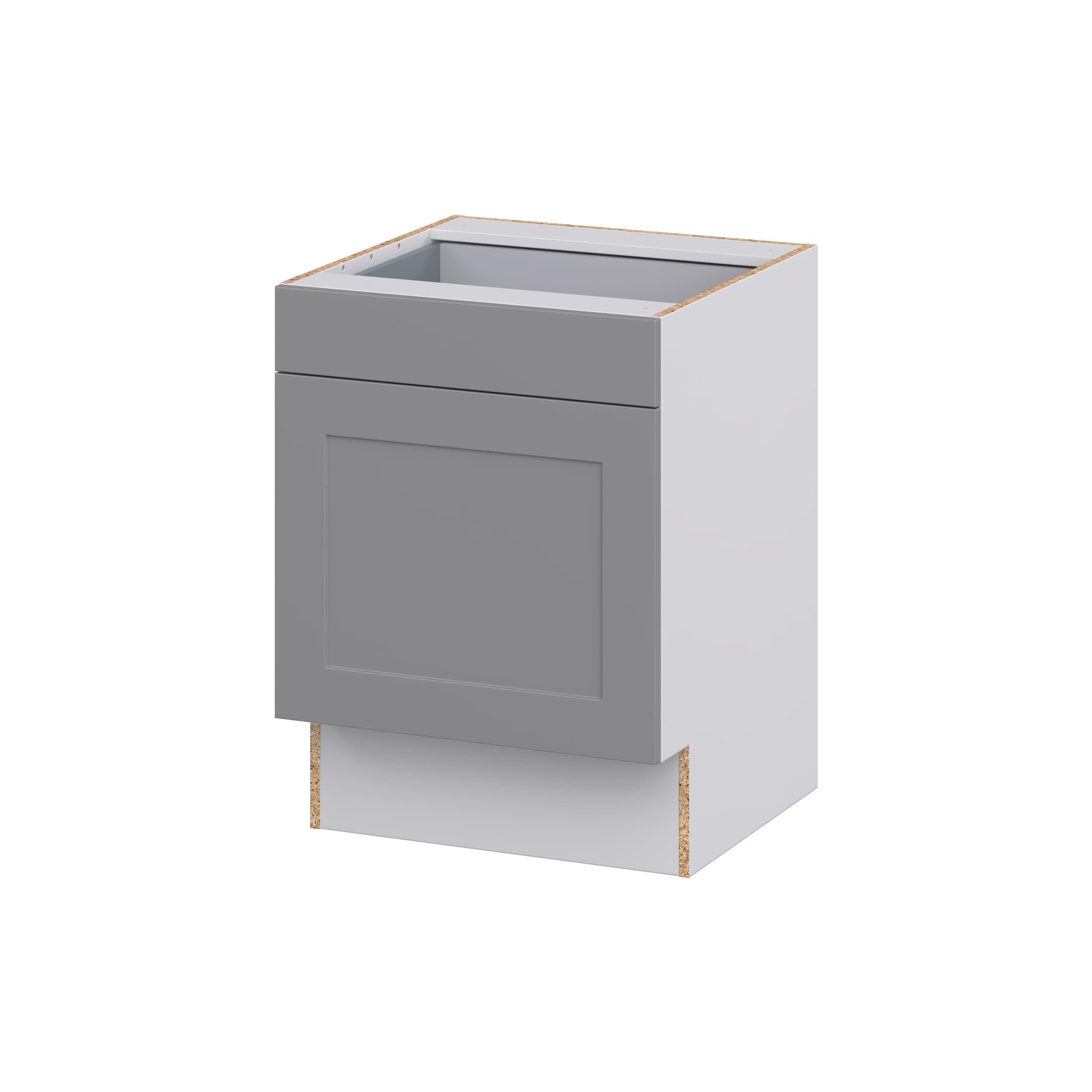 Hugo&Borg DSB24ADA(L/R)-BM Beaumont 24-in W x 34.5-in H x 25-in D Slate Gray Base Fully assembled Cabinet (Recessed Panel Shaker)