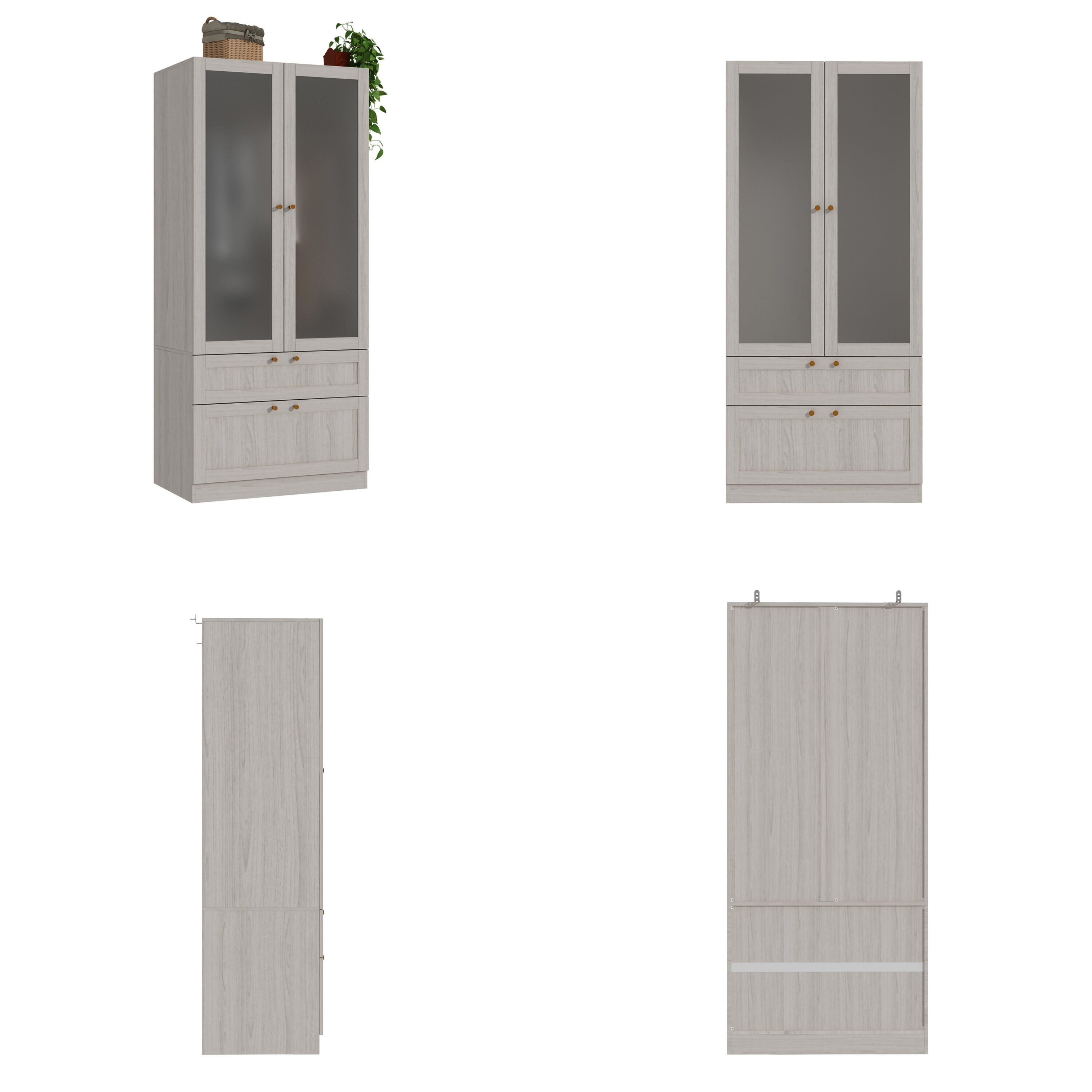 FUFU&GAGA Off-white Armoire KF020386-01 at Lowes.com FUFU&GAGA Off-white Armoire KF020386-01 at Lowes.com