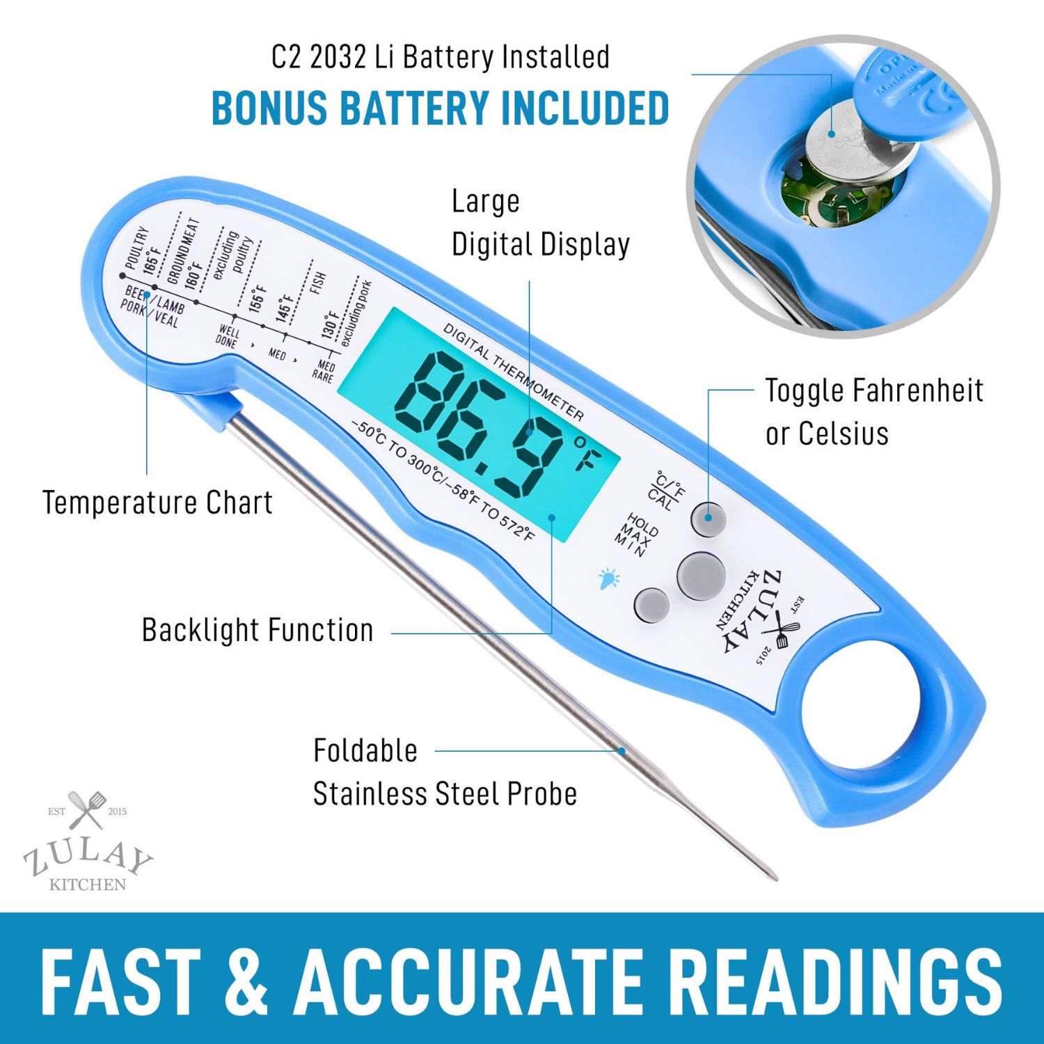 Zulay Kitchen X002INKGZH Meat-Thermometers - View #2