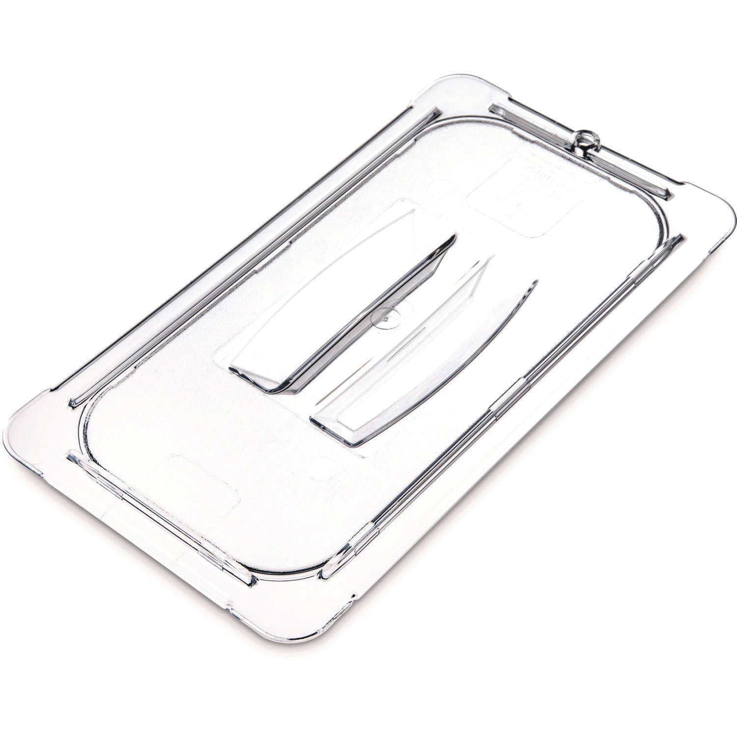 Carlisle StorPlus Polycarbonate Handled Universal Lid 7 x 12.5 x 0.88 Clear Plastic