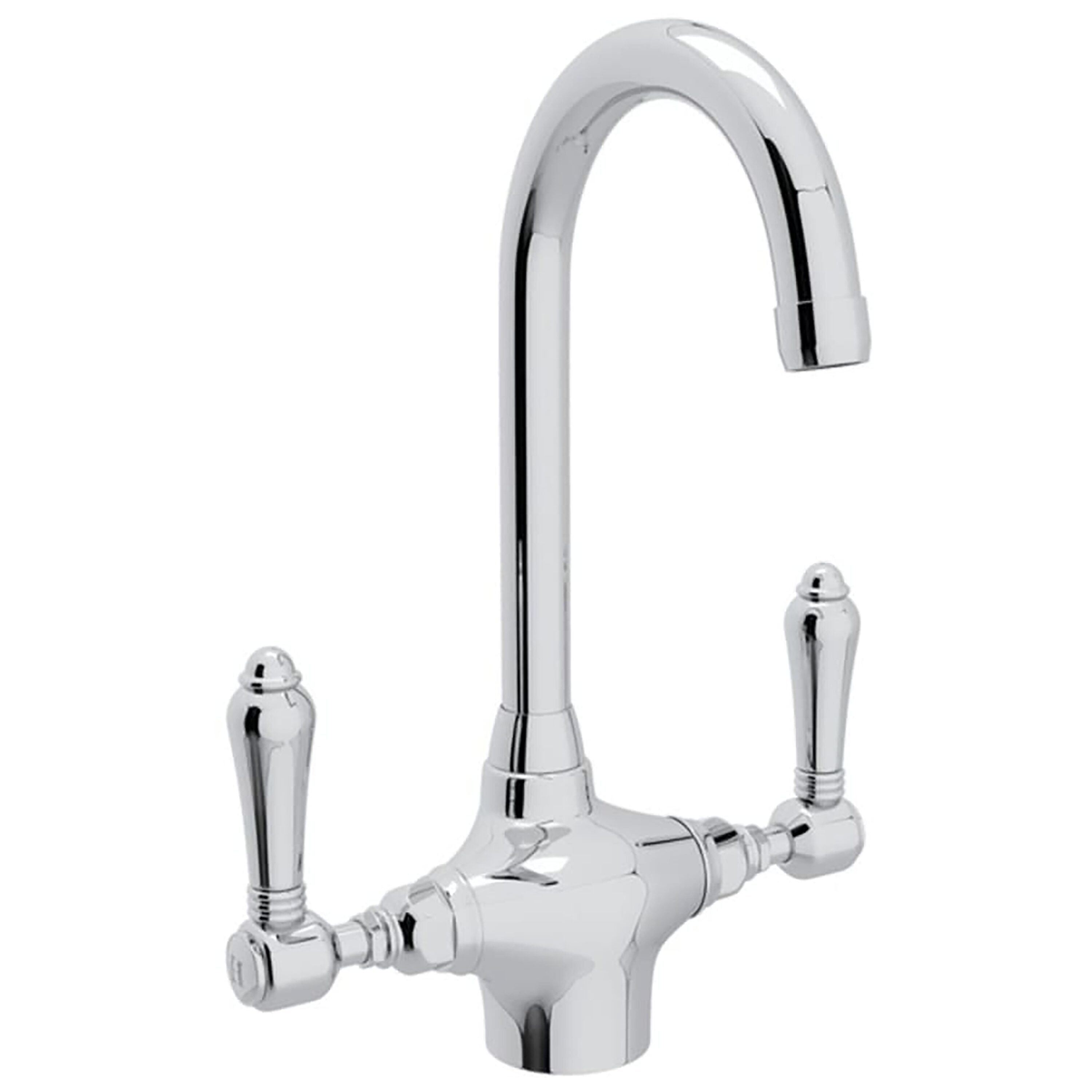 Rohl A1667LMAPC-2 Polished Chrome Double Handle Deck-mount Kitchen Faucet