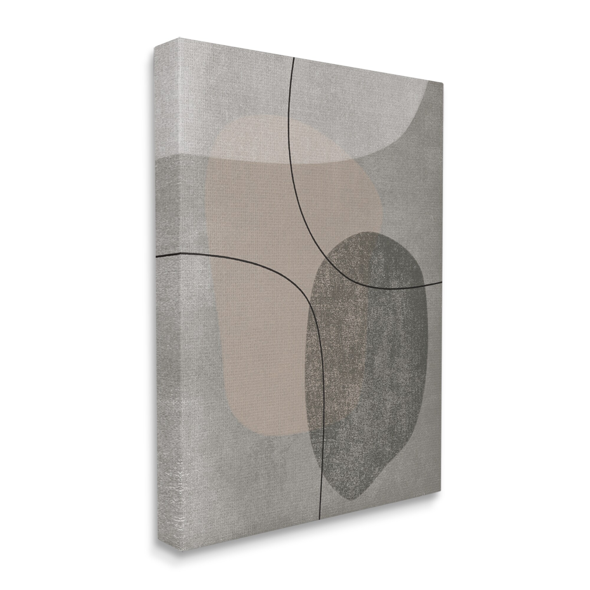 Stupell Industries AE-812-CN-30X40 Grey Pebble Like Shapes with Abstract Pattern Jj Design House Llc 40-in H x 30-in W Abstract Print on Canvas