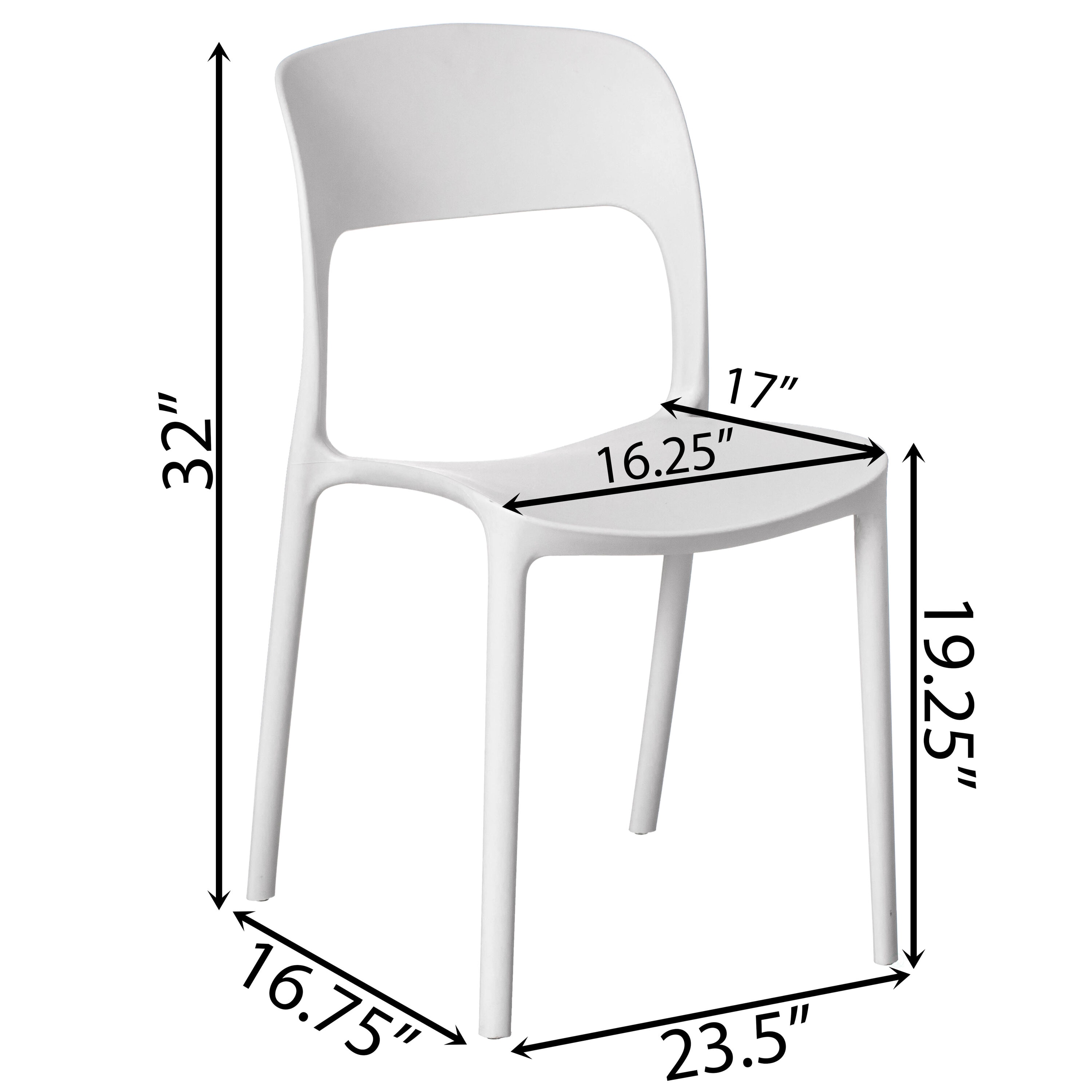 FABULAXE QI004227.WT.4 Dining-Chairs - View #4
