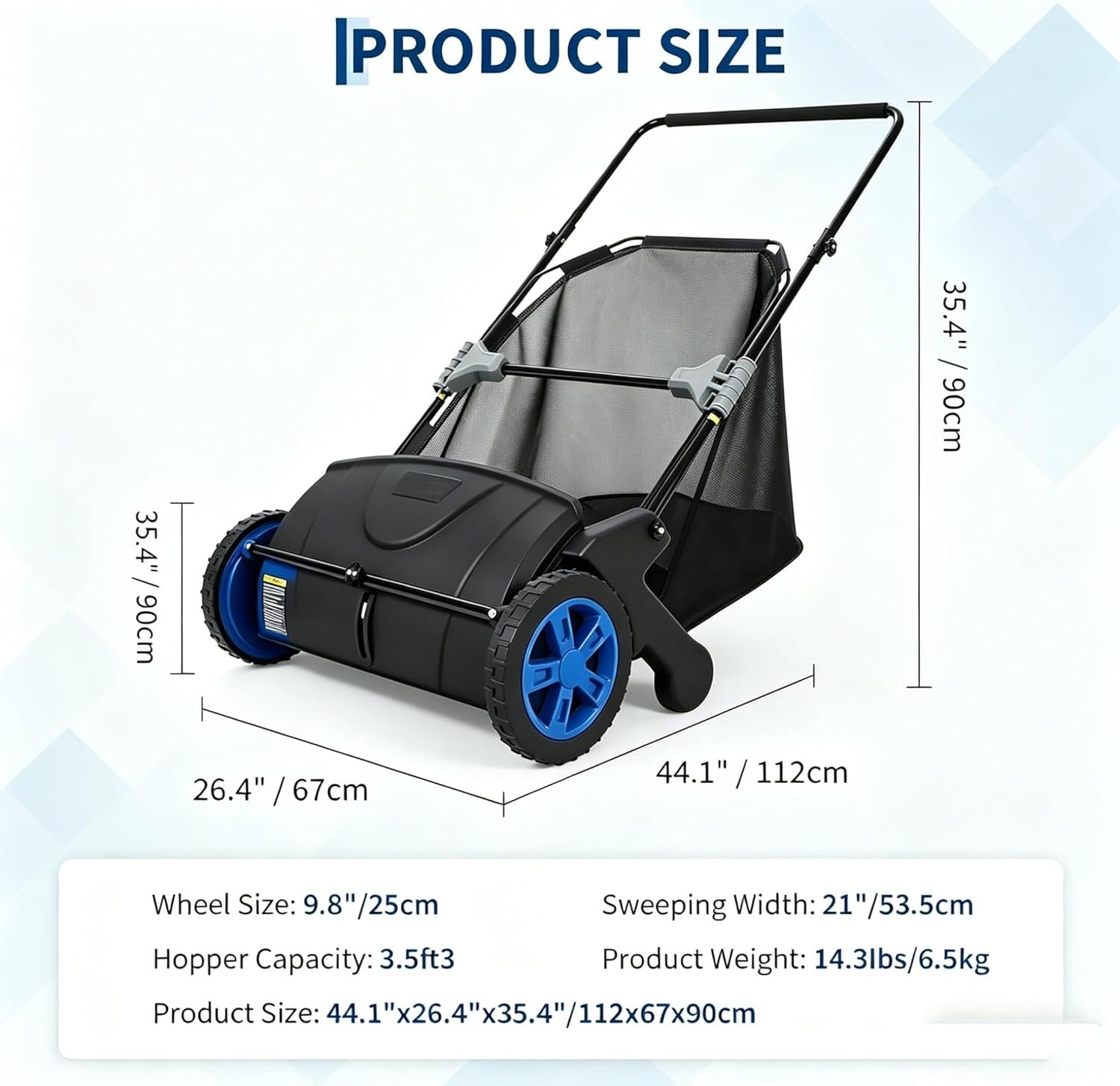 GarveeLife K7ZOPSBGZXJ34Y lawnsweeper - View #3