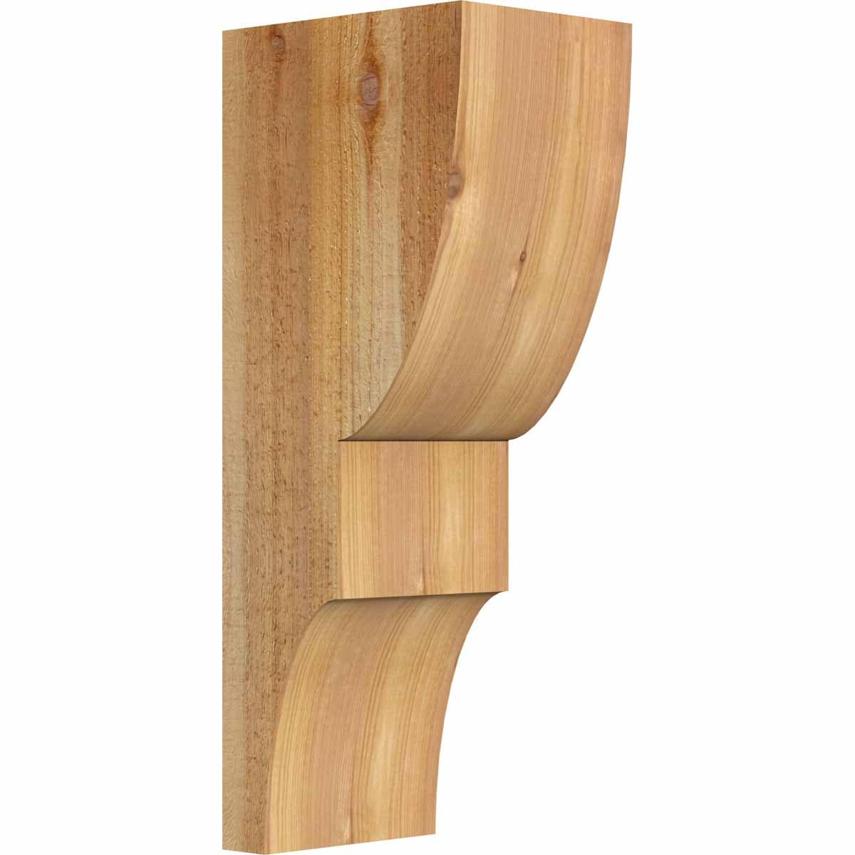 Ekena Millwork COR06X08X20RID00RWR 6-in x 8-in x 20-in Ridgewood Unfinished Western red cedar Wood Paintable/Stainable Corbel
