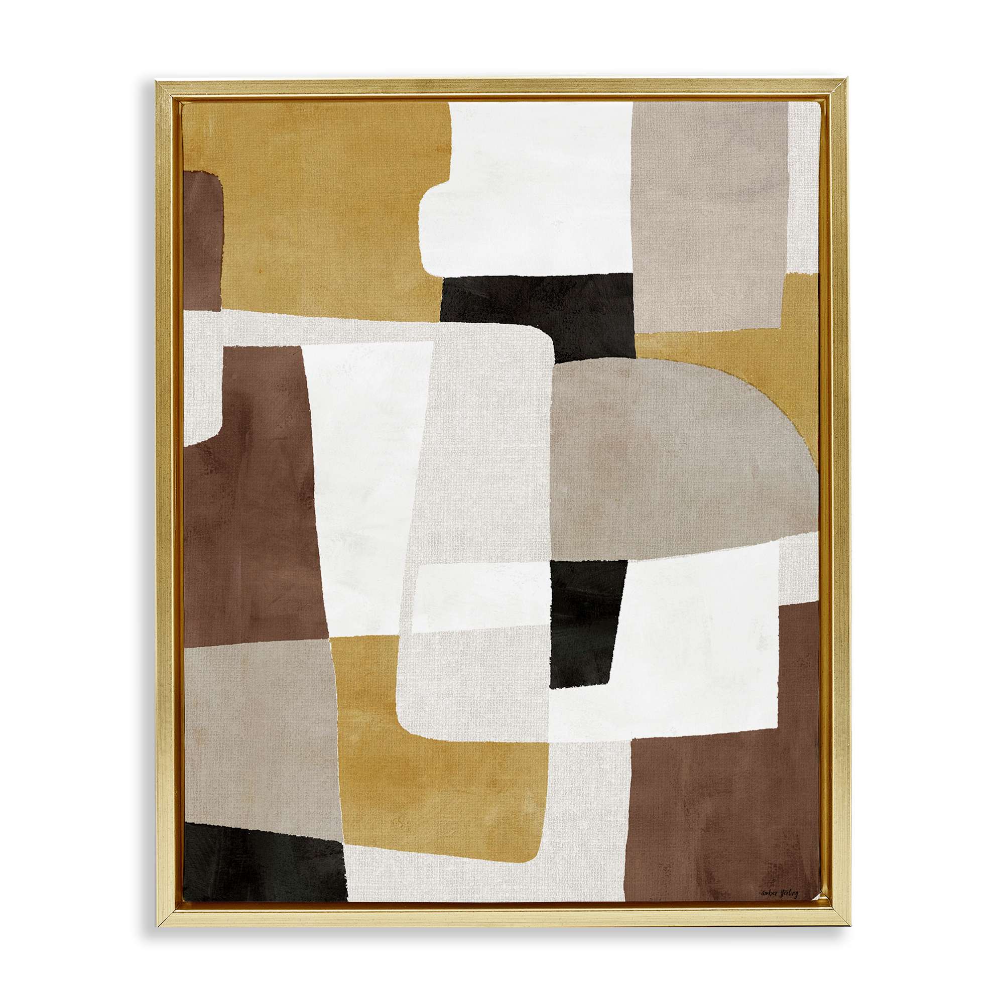 Stupell Industries BT-587-FFG-16X20 Funky Boho Geometric Shapes Floating Frame design by Amber Sterling