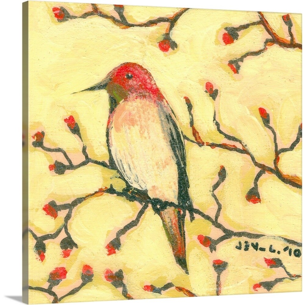 GreatBigCanvas JL0120033-24-24X24 First Hummingbird Jennifer Lommers 24-in H x 24-in W Abstract Print on Canvas