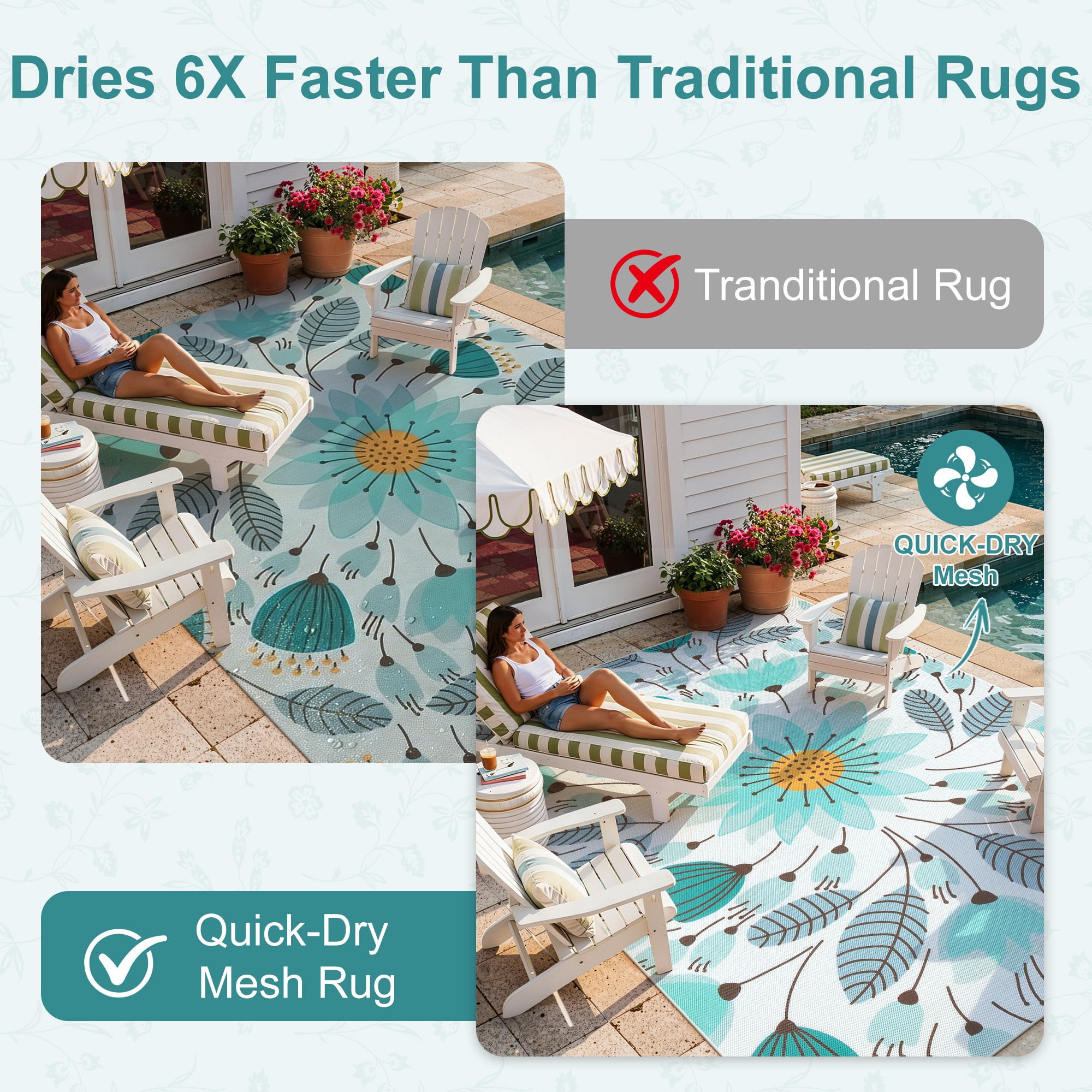 Lahome OR-WYB-001-BL3 rugs - View #5