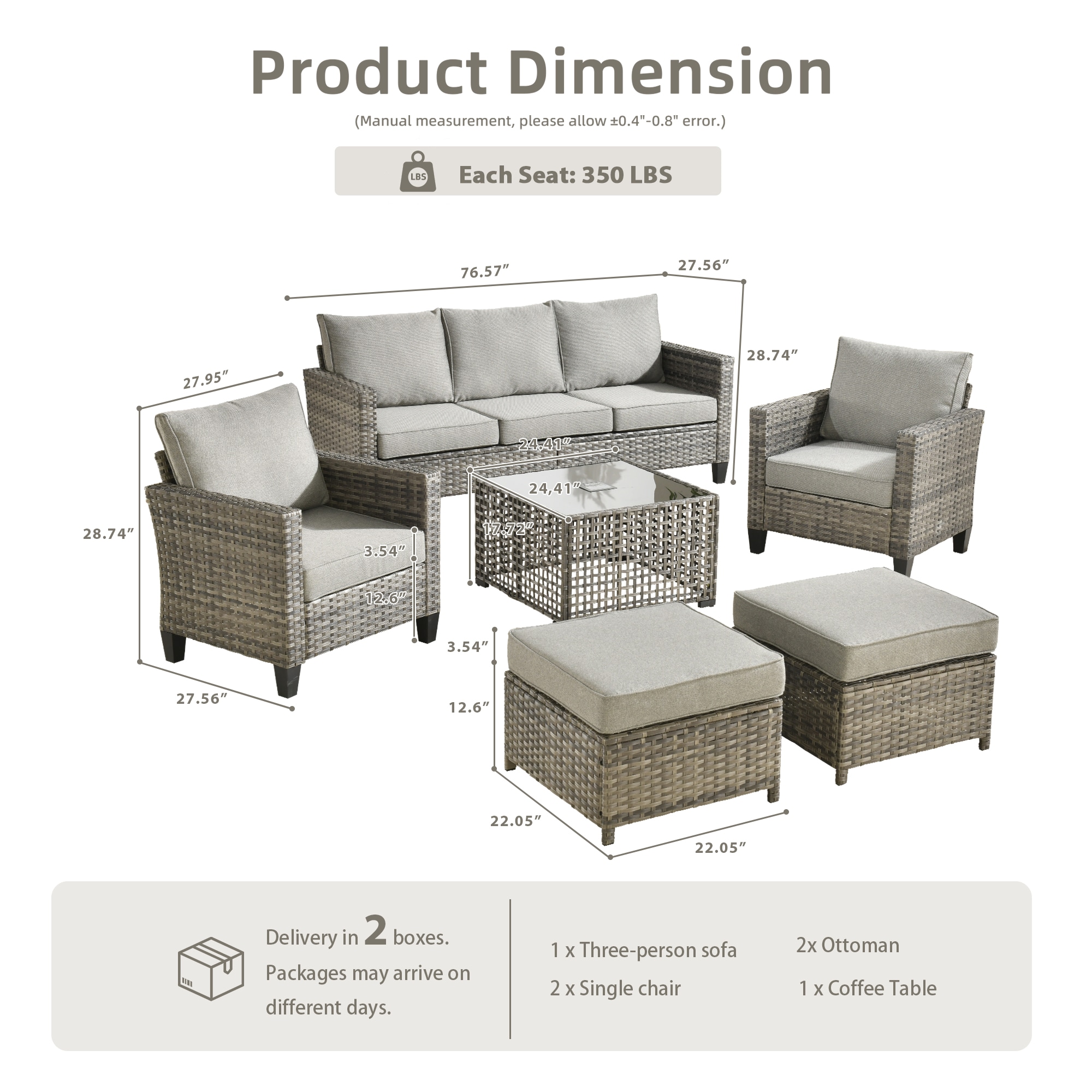 weaxty HMBNGRS200S61 Patio-Conversation-Sets - View #7