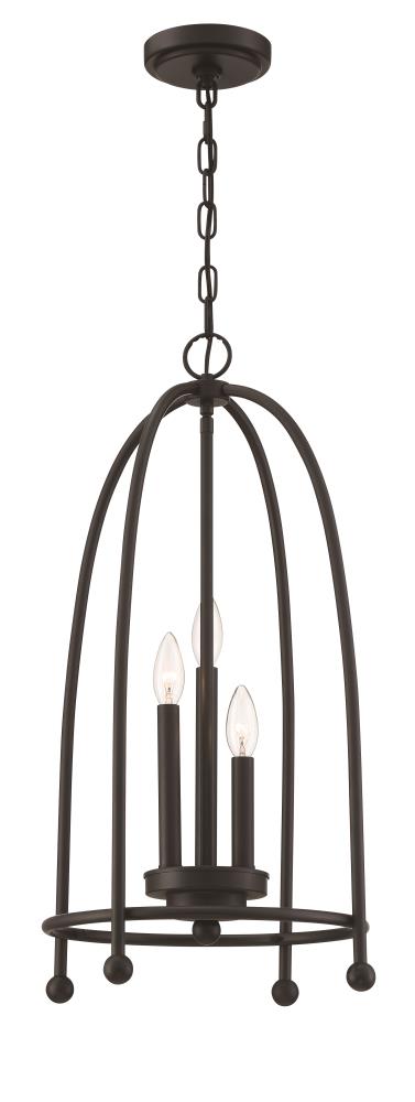 Designer Home 37988-LWUB 3 Light pendant 3 -Light Black Transitional Geometric Medium Hanging Pendant light